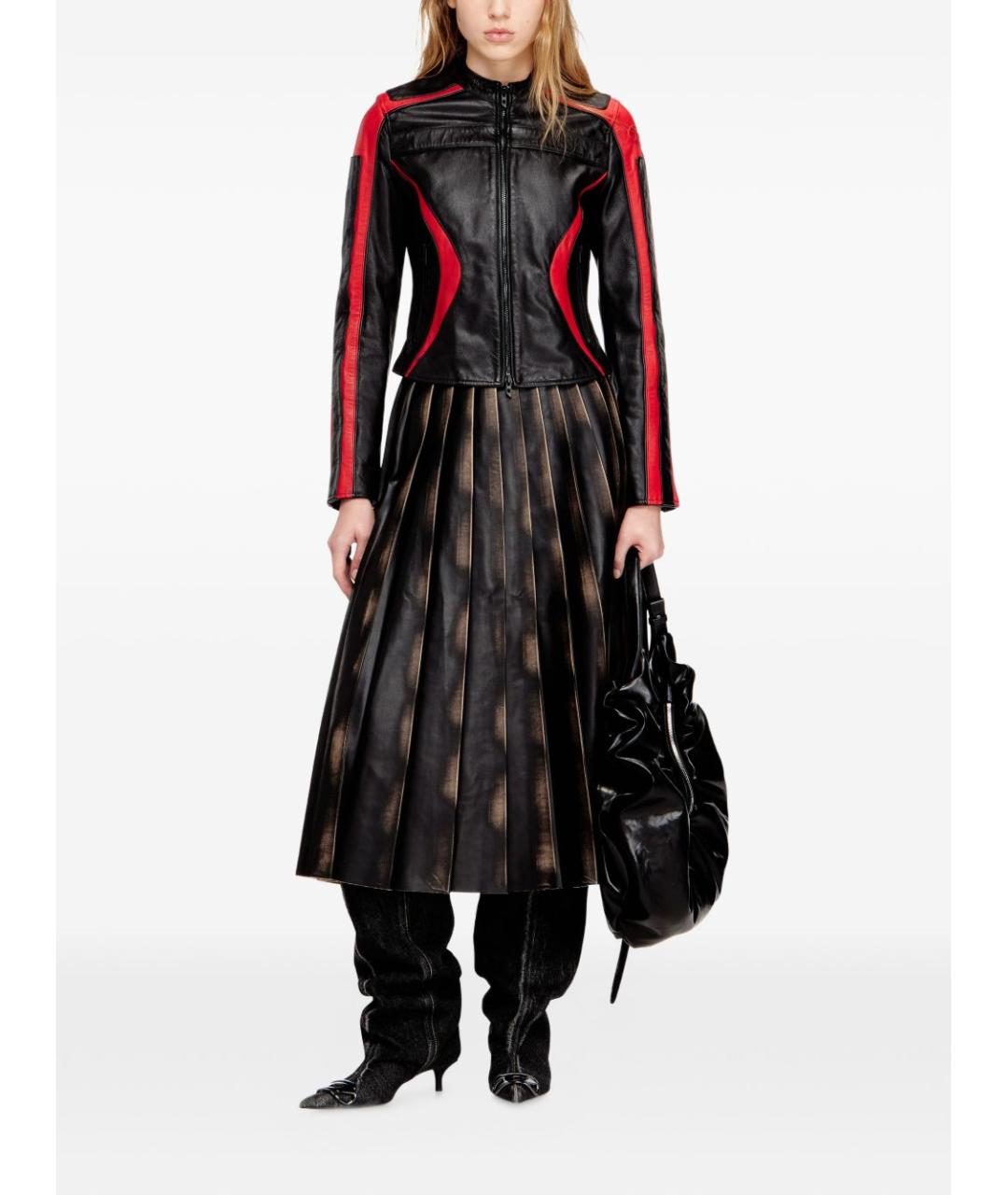 DIESEL Черная кожаная куртка, фото 2