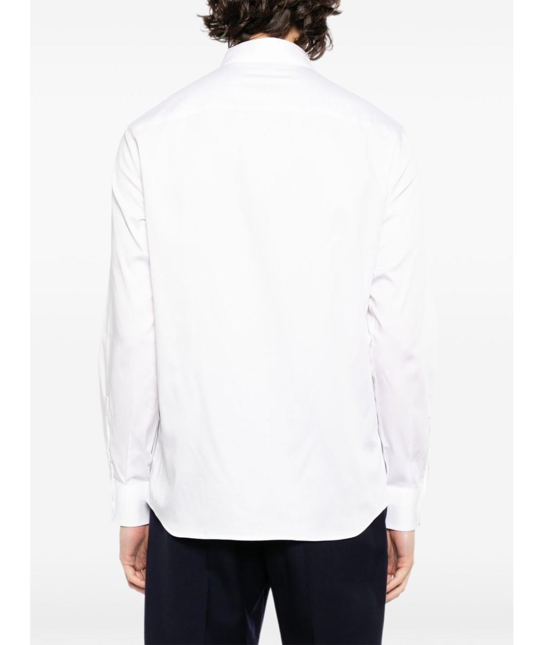 EMPORIO ARMANI Белая хлопковая классическая рубашка, фото 5