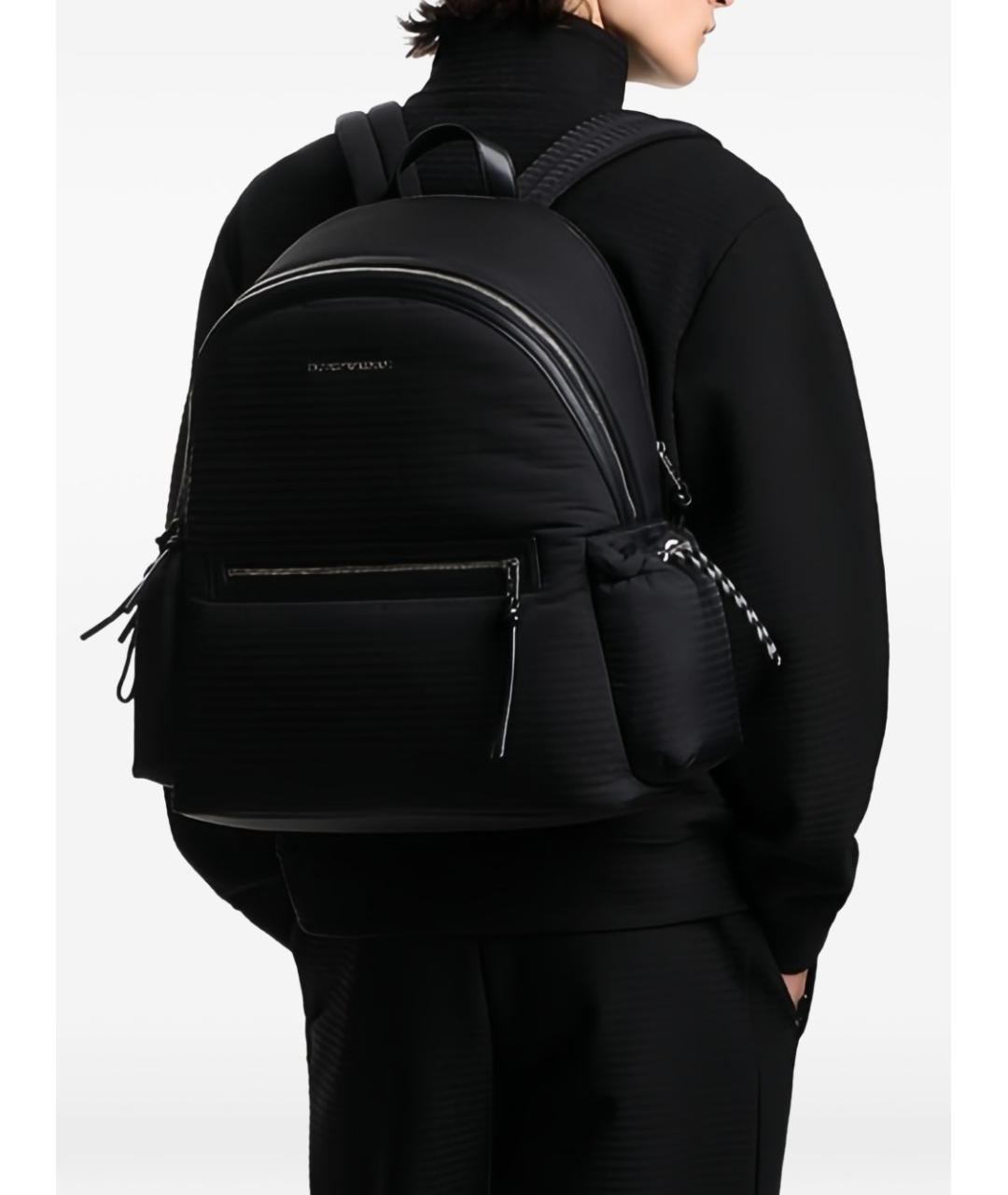 EMPORIO ARMANI Черный синтетический рюкзак, фото 2