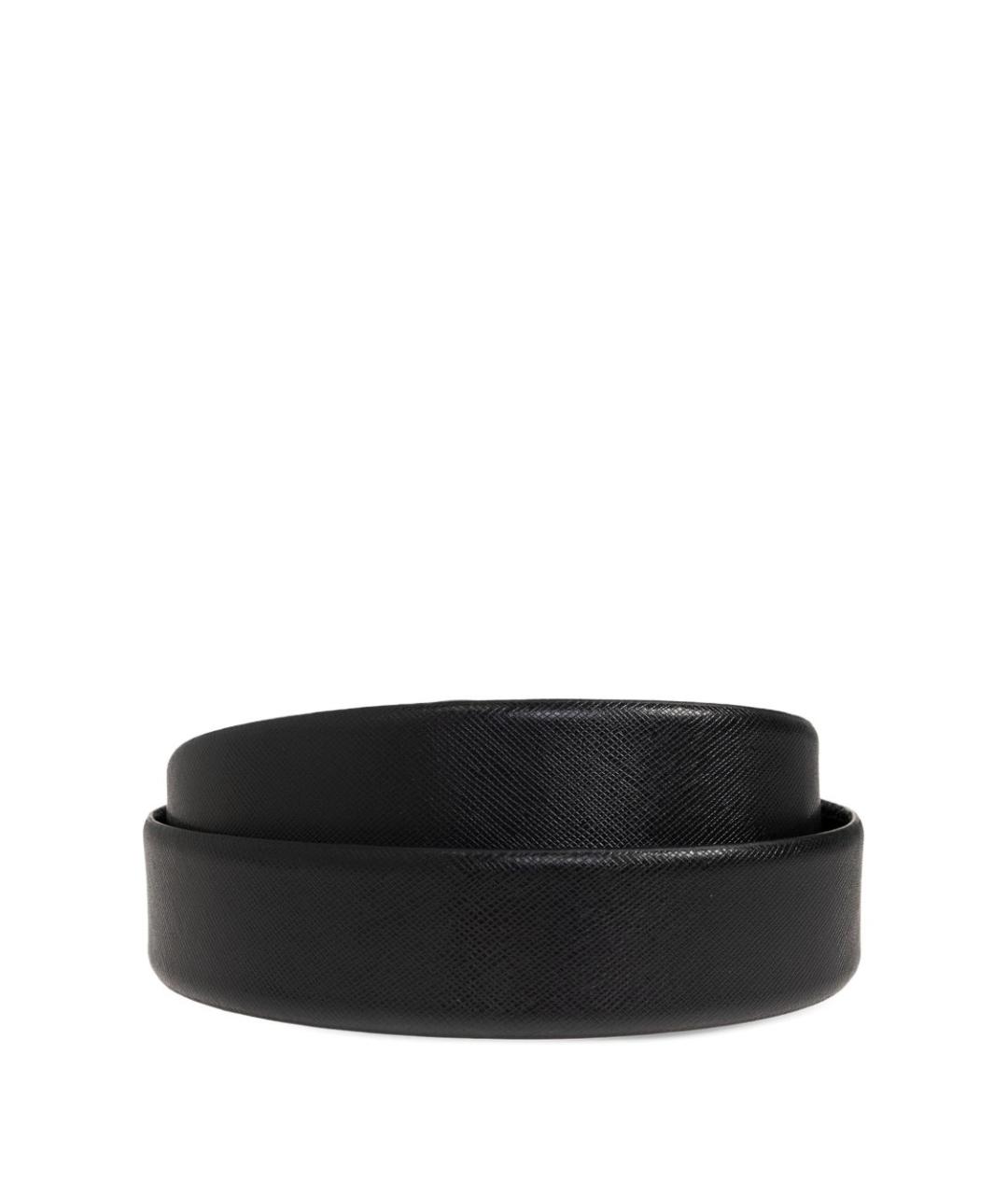 EMPORIO ARMANI Черный кожаный ремень, фото 3