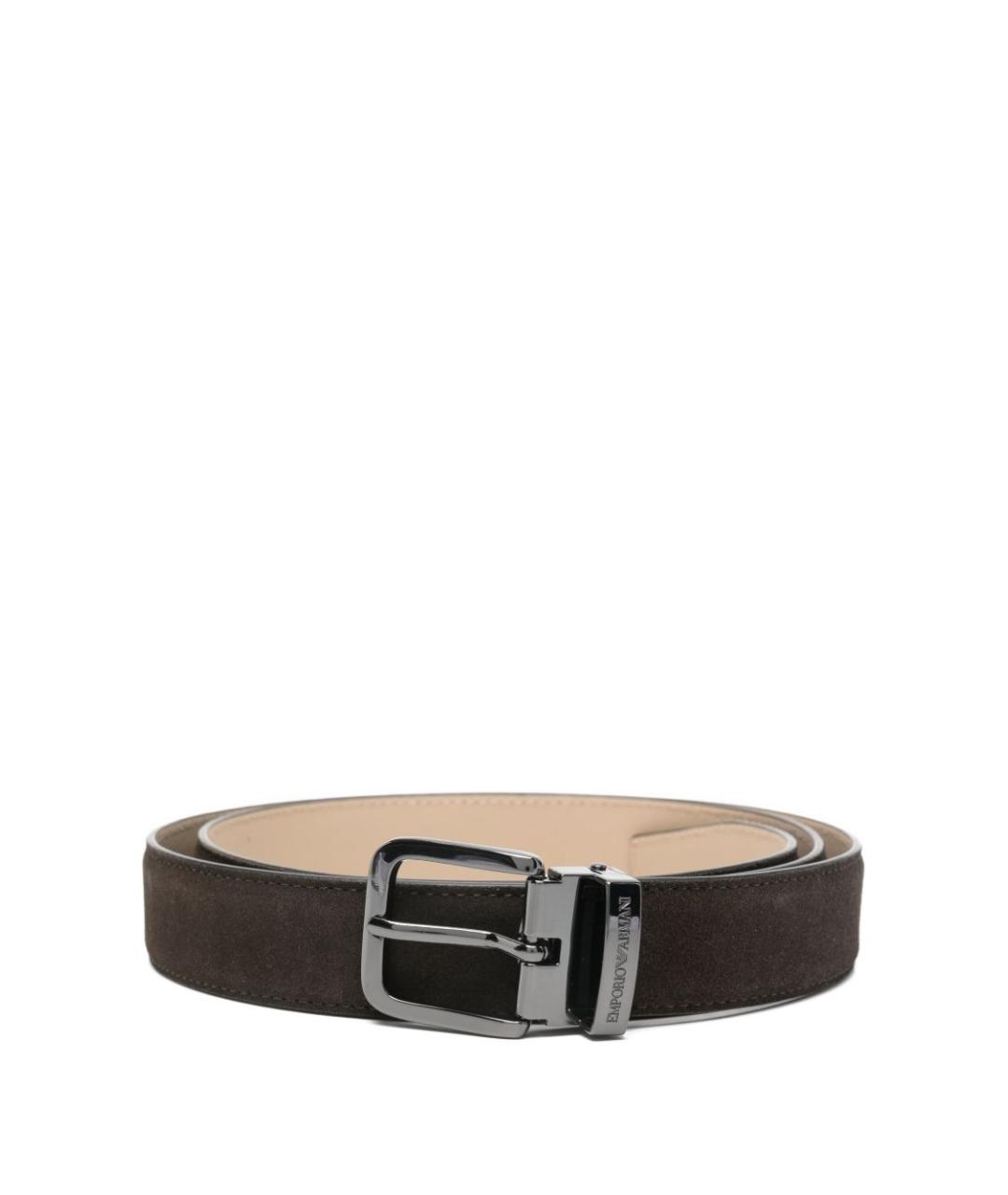 EMPORIO ARMANI Коричневый кожаный ремень, фото 1