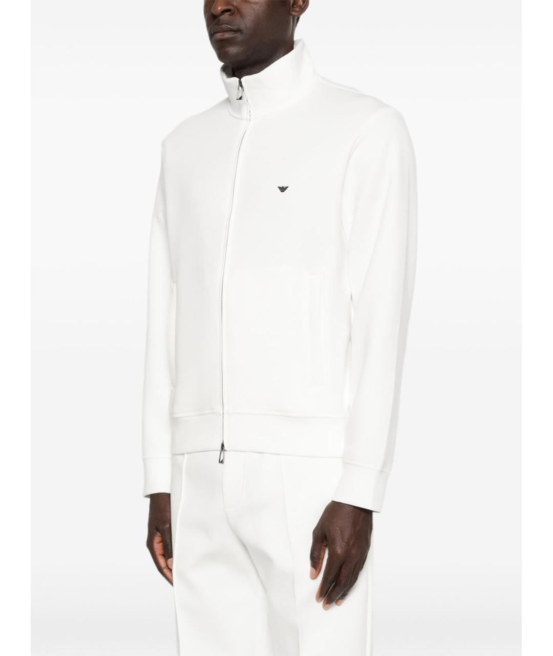 EMPORIO ARMANI Белый хлопковый кардиган, фото 4