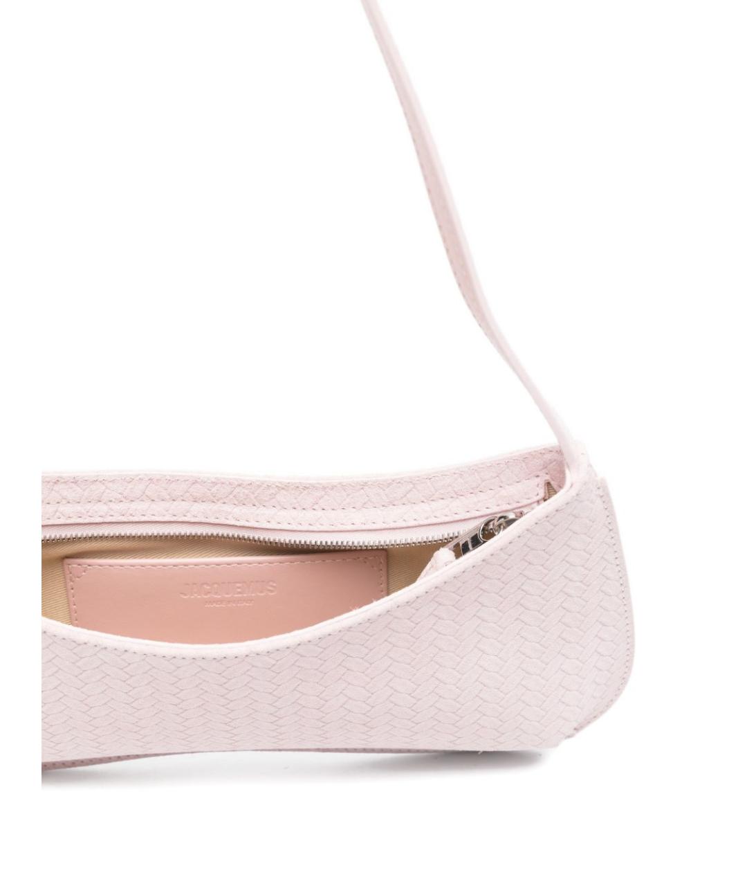 JACQUEMUS Розовая кожаная сумка через плечо, фото 4
