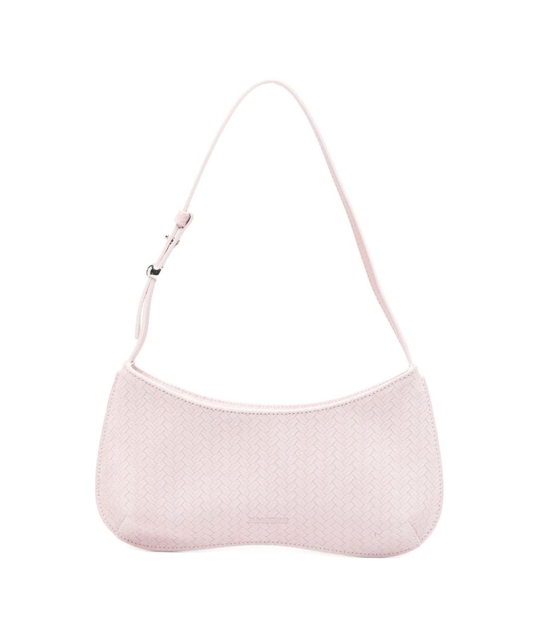 JACQUEMUS Розовая кожаная сумка через плечо, фото 1