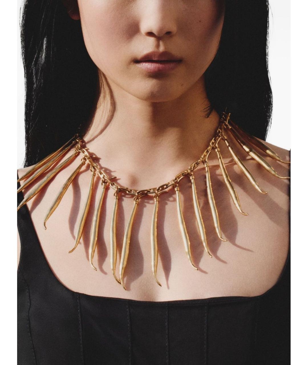 JACQUEMUS Золотое металлическое колье, фото 2