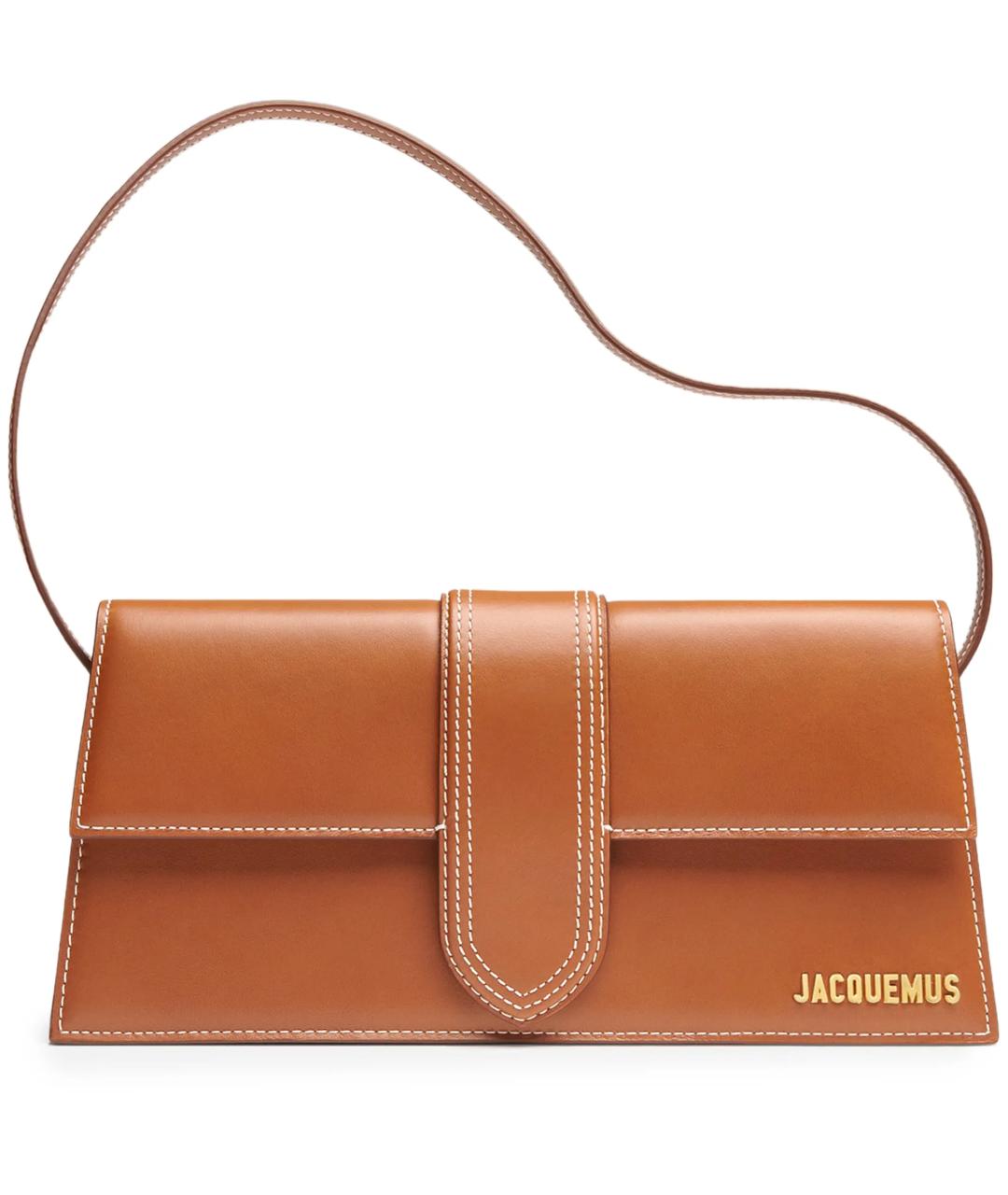 JACQUEMUS Коричневая кожаная сумка через плечо, фото 1