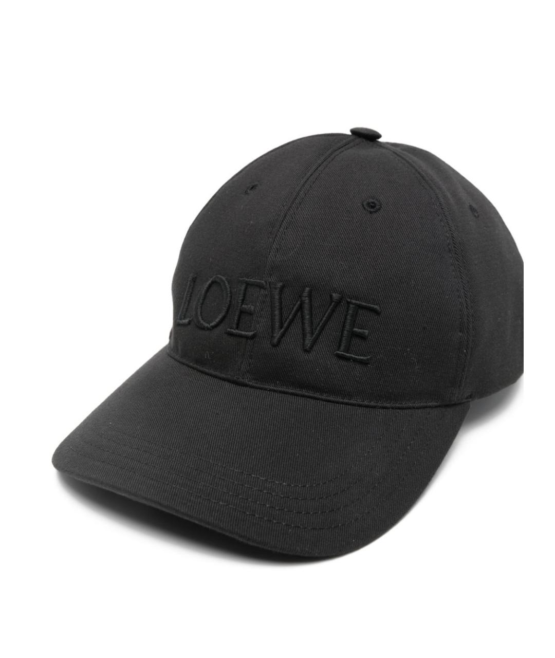 LOEWE Черная хлопковая кепка, фото 3