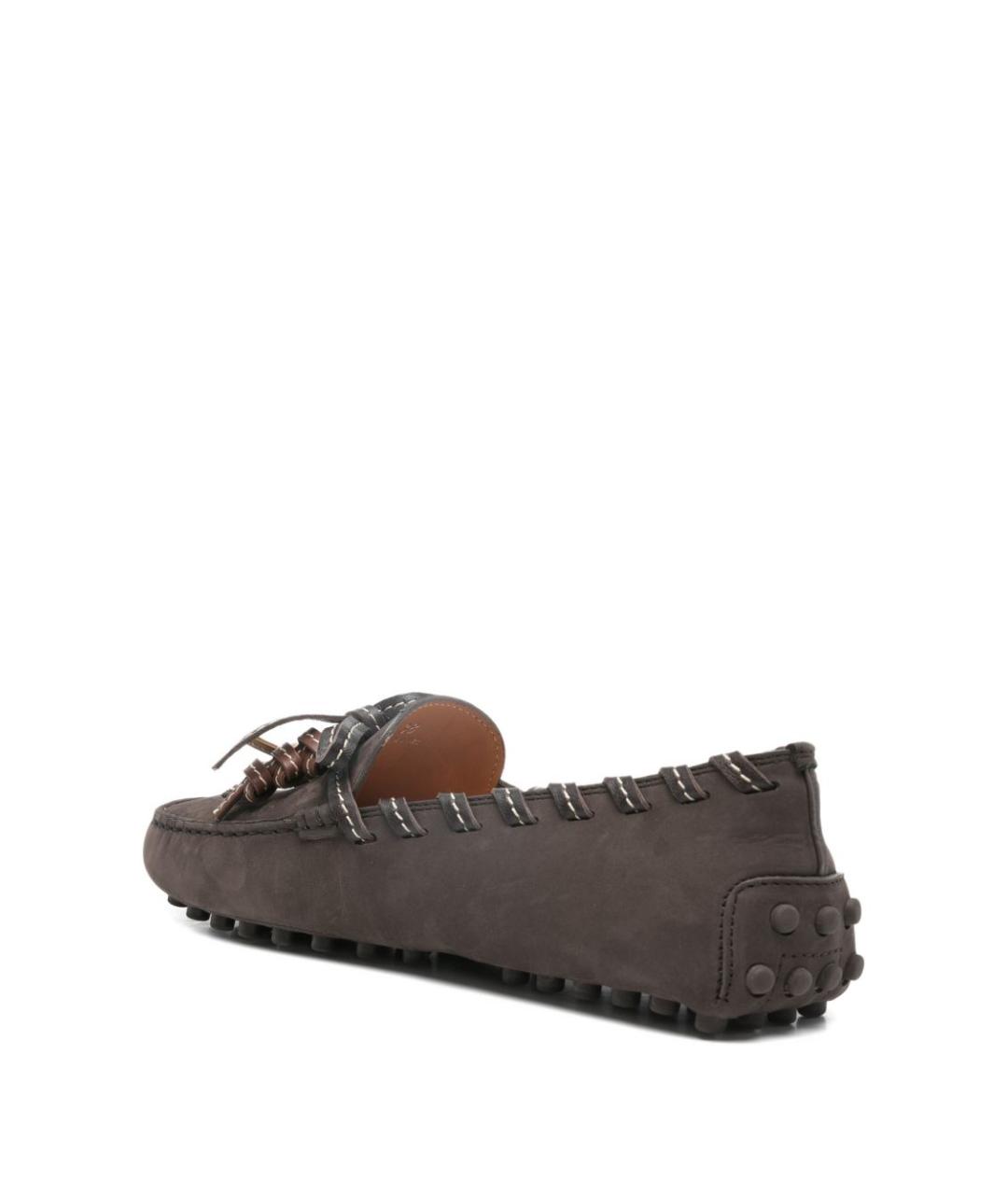 TOD'S Коричневые кожаные мокасины, фото 4