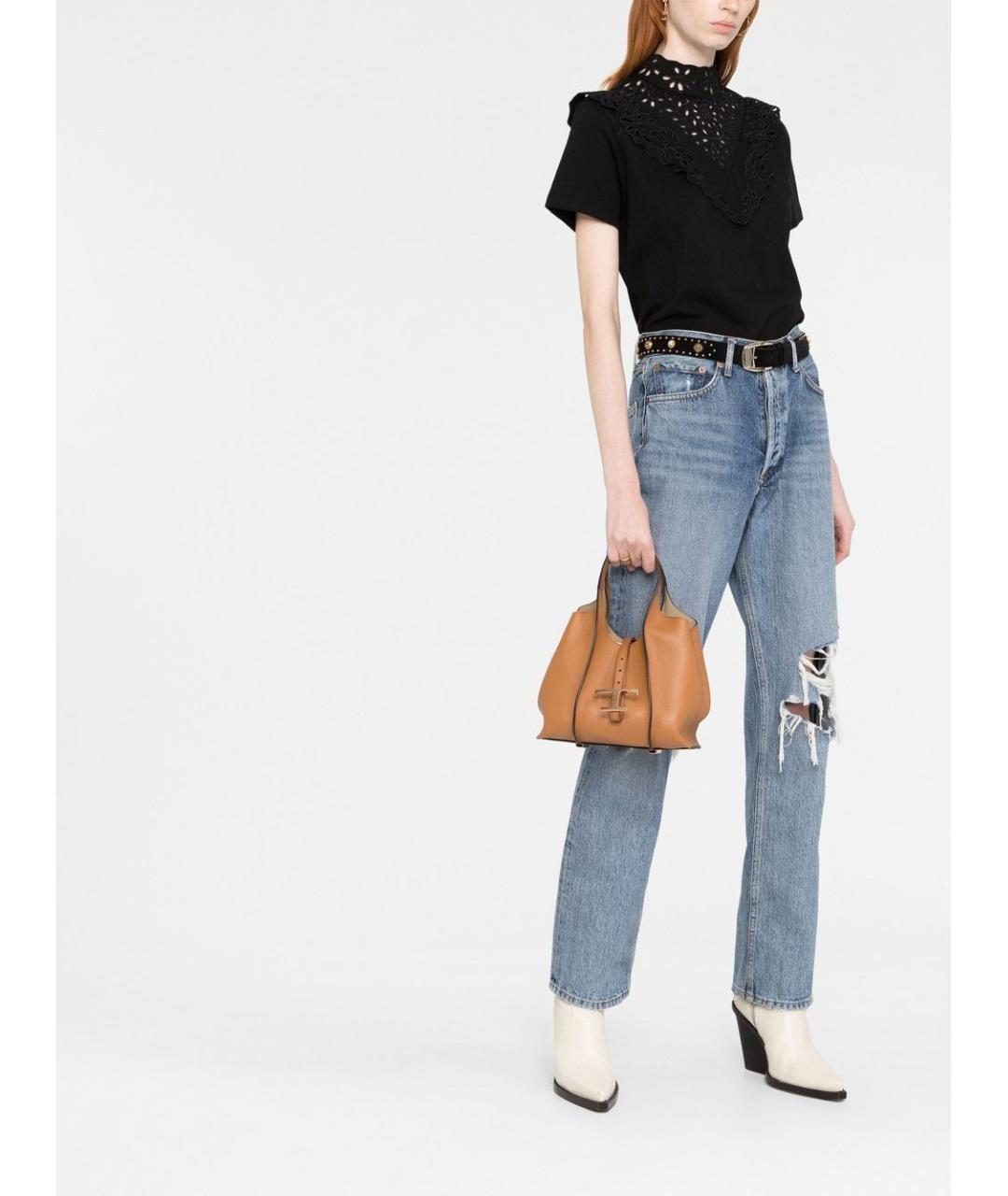 TOD'S Бежевая кожаная сумка тоут, фото 2