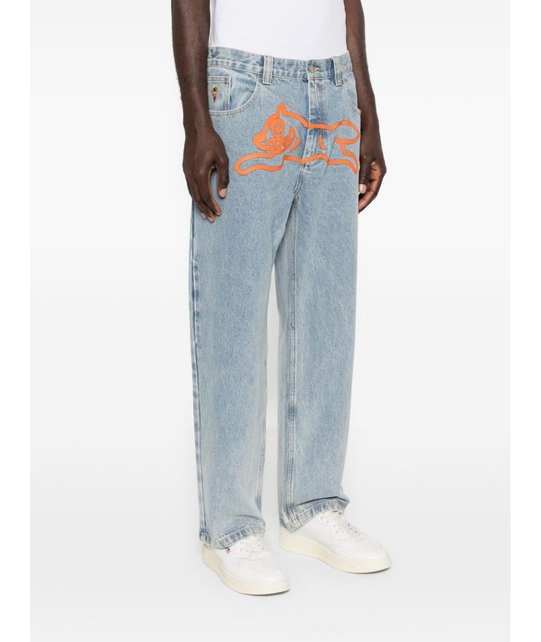 icecream Голубые хлопковые прямые джинсы, фото 5