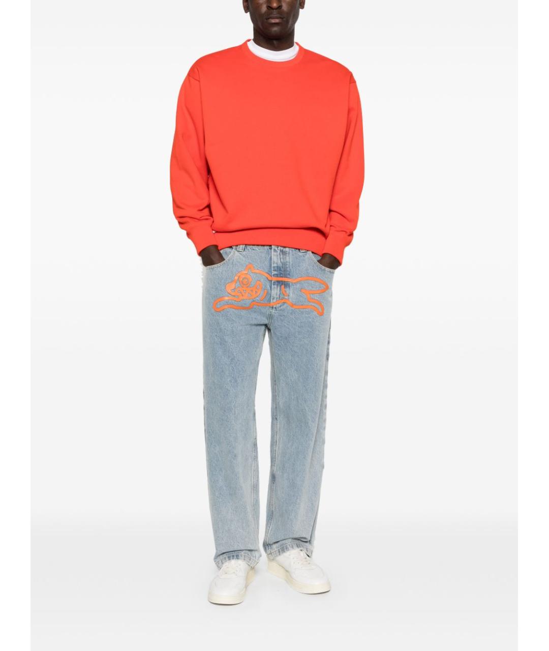 icecream Голубые хлопковые прямые джинсы, фото 4