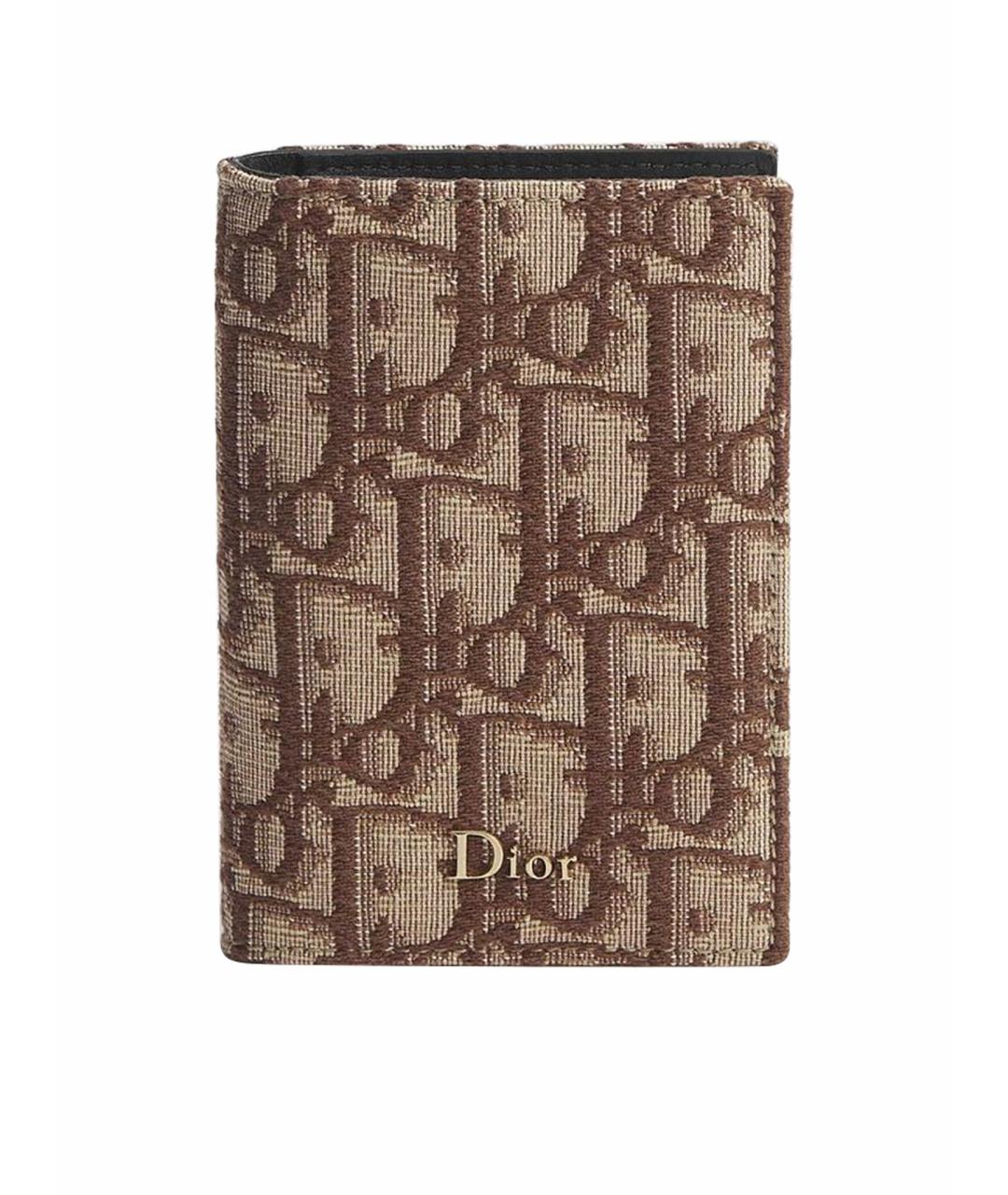 CHRISTIAN DIOR Коричневый кардхолдер, фото 1