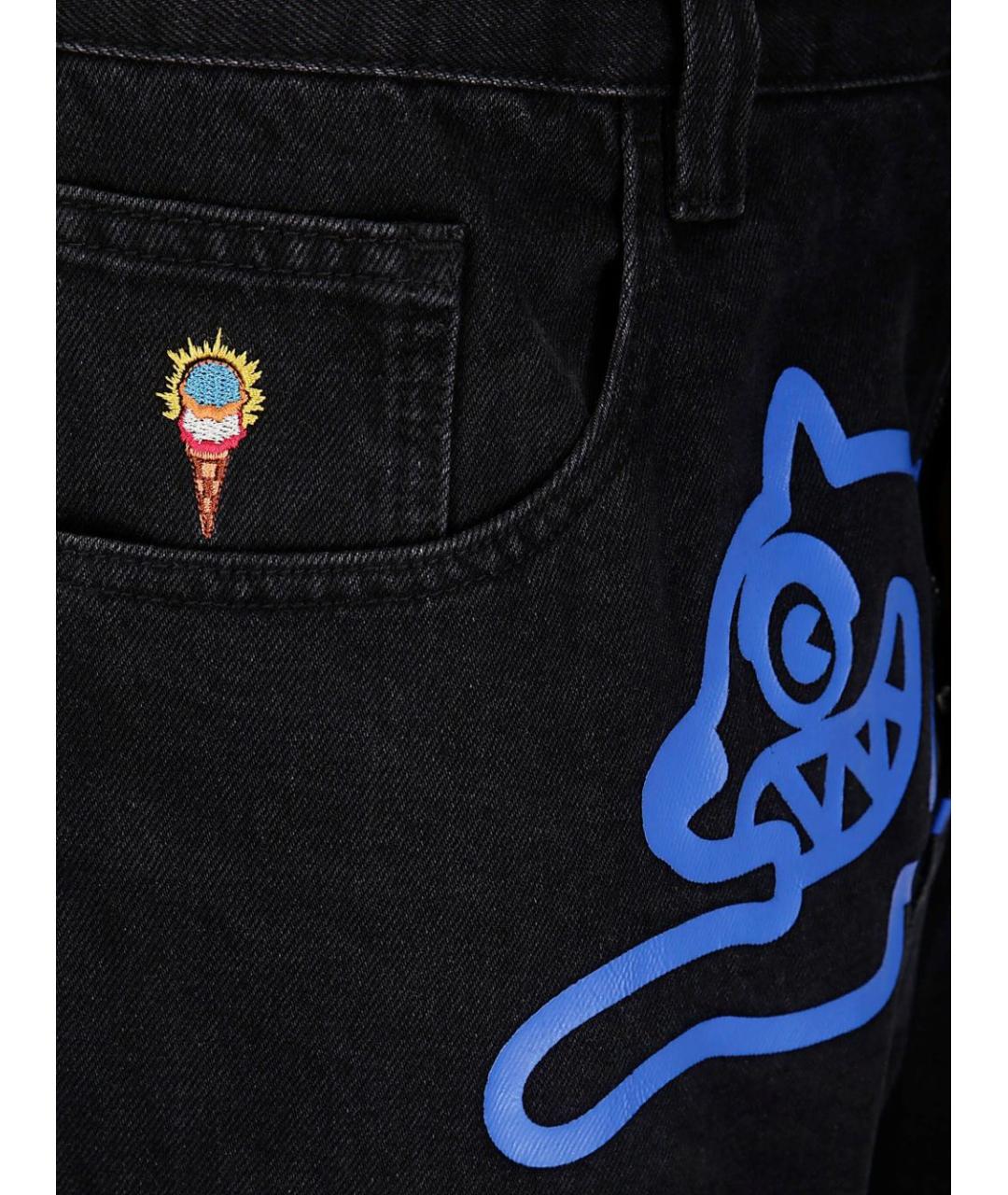 icecream Черные хлопковые прямые джинсы, фото 2