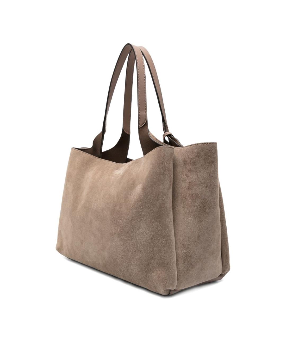 TOD'S Серая замшевая сумка тоут, фото 5