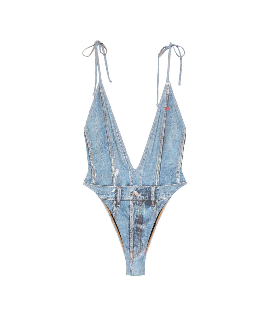 DIESEL Голубой полиамидовый купальник, фото 1