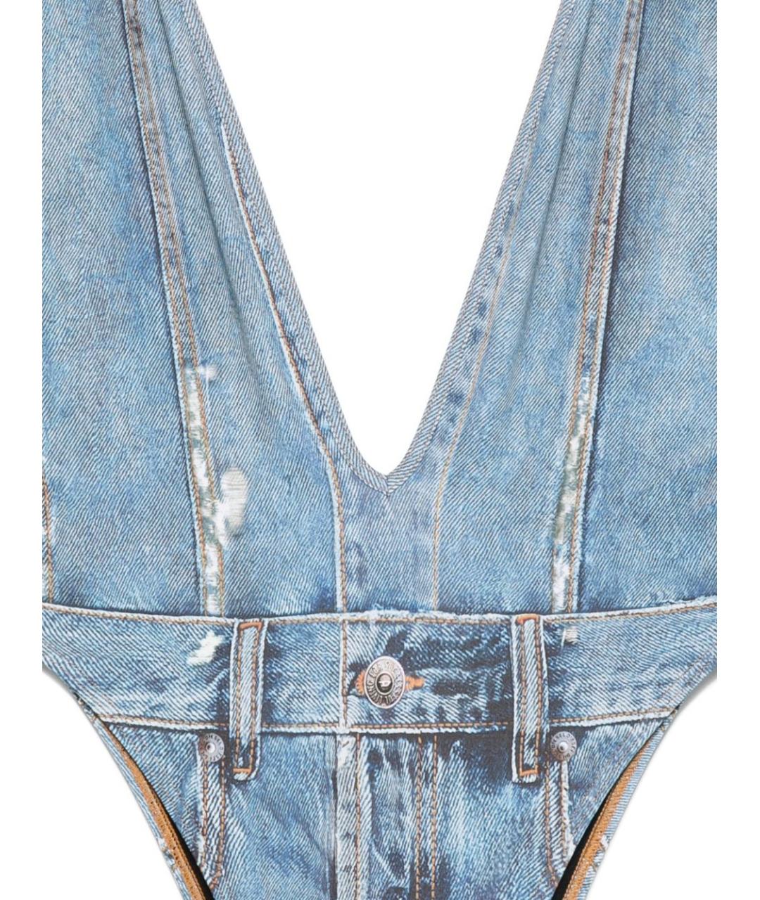 DIESEL Голубой полиамидовый купальник, фото 2