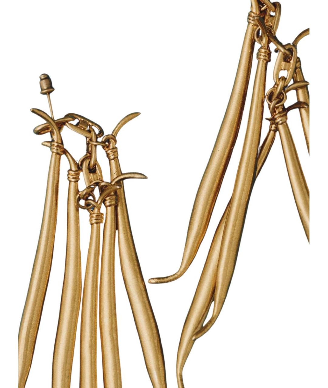 JACQUEMUS Золотые металлические серьги, фото 2