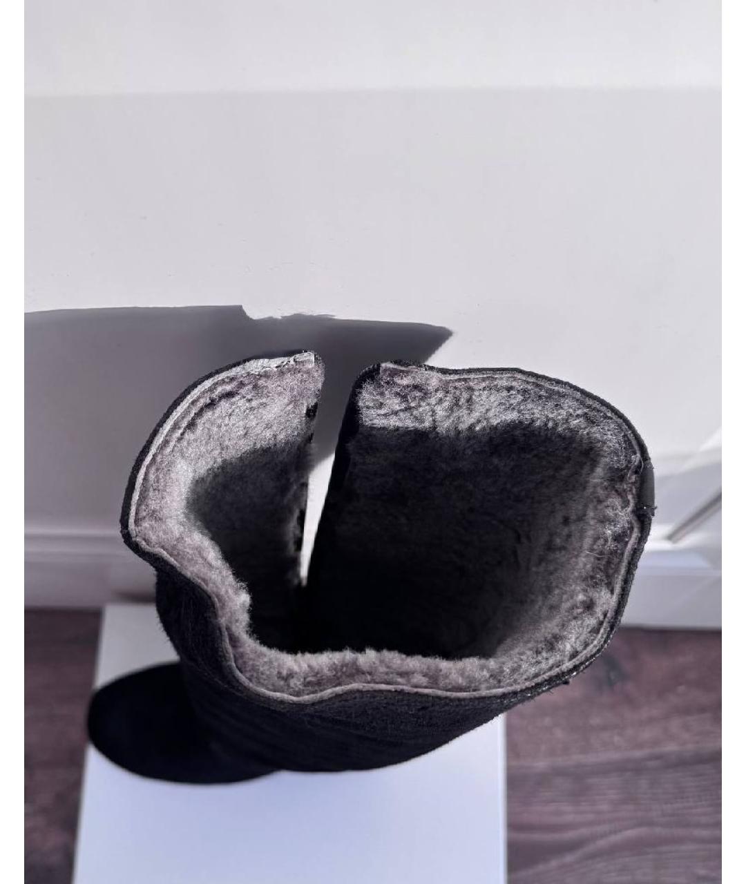 ASH Черные замшевые сапоги, фото 8