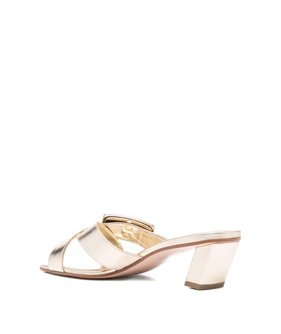 ROGER VIVIER Золотые босоножки, фото 3