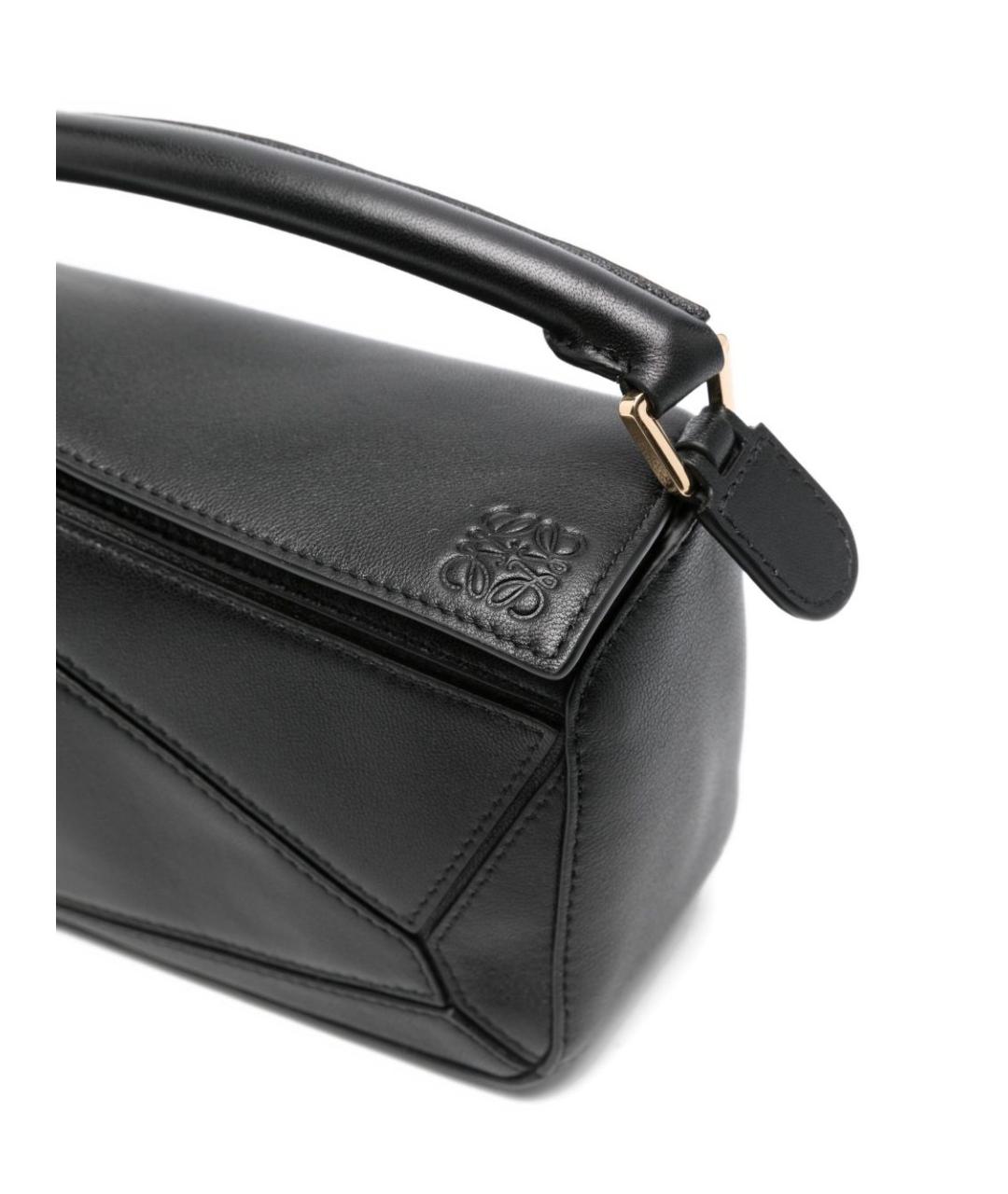 LOEWE Черная кожаная сумка через плечо, фото 4