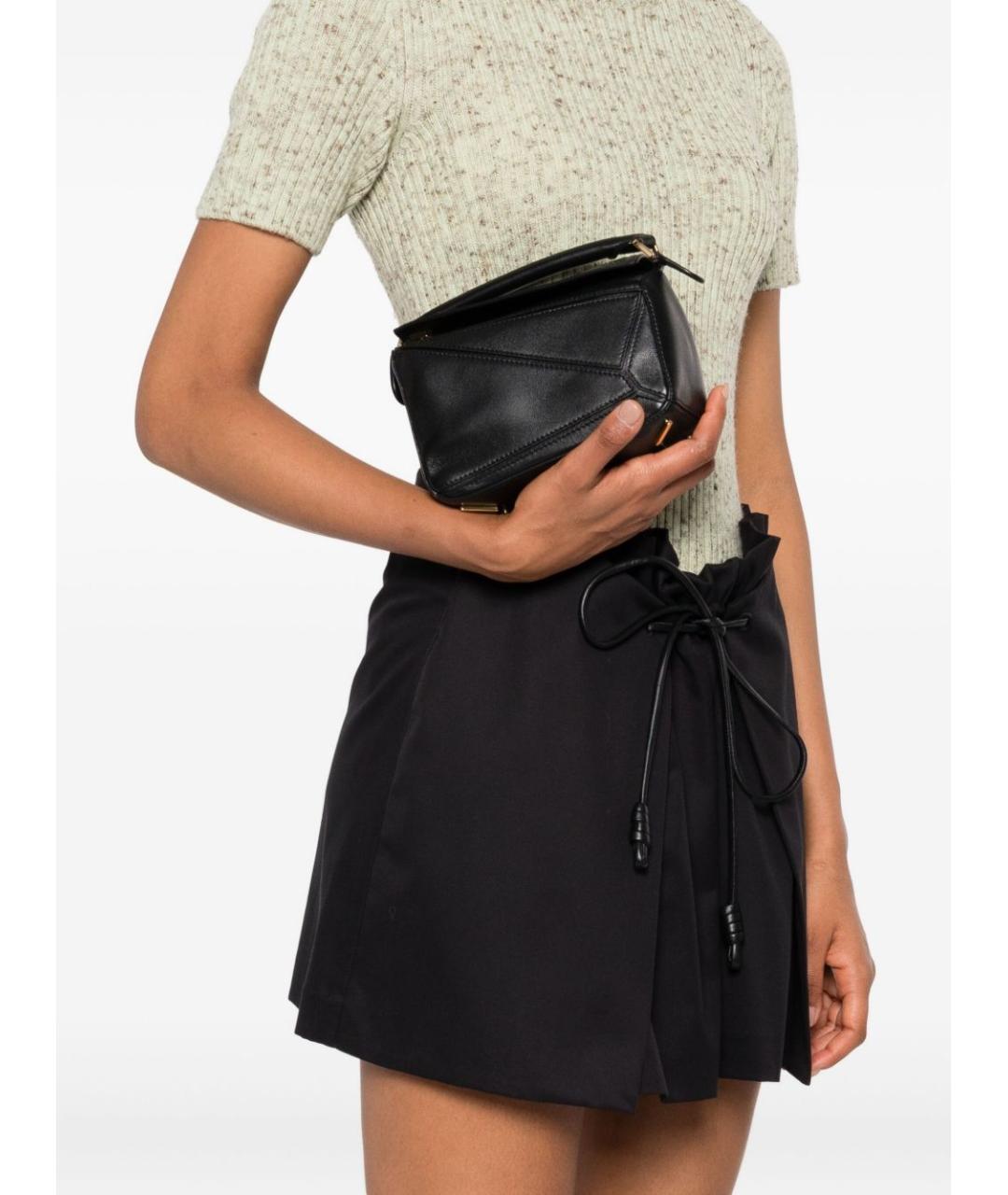 LOEWE Черная кожаная сумка через плечо, фото 3