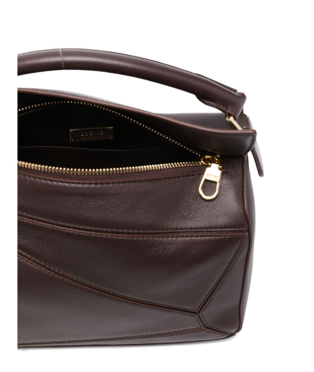 LOEWE Коричневая кожаная сумка через плечо, фото 3