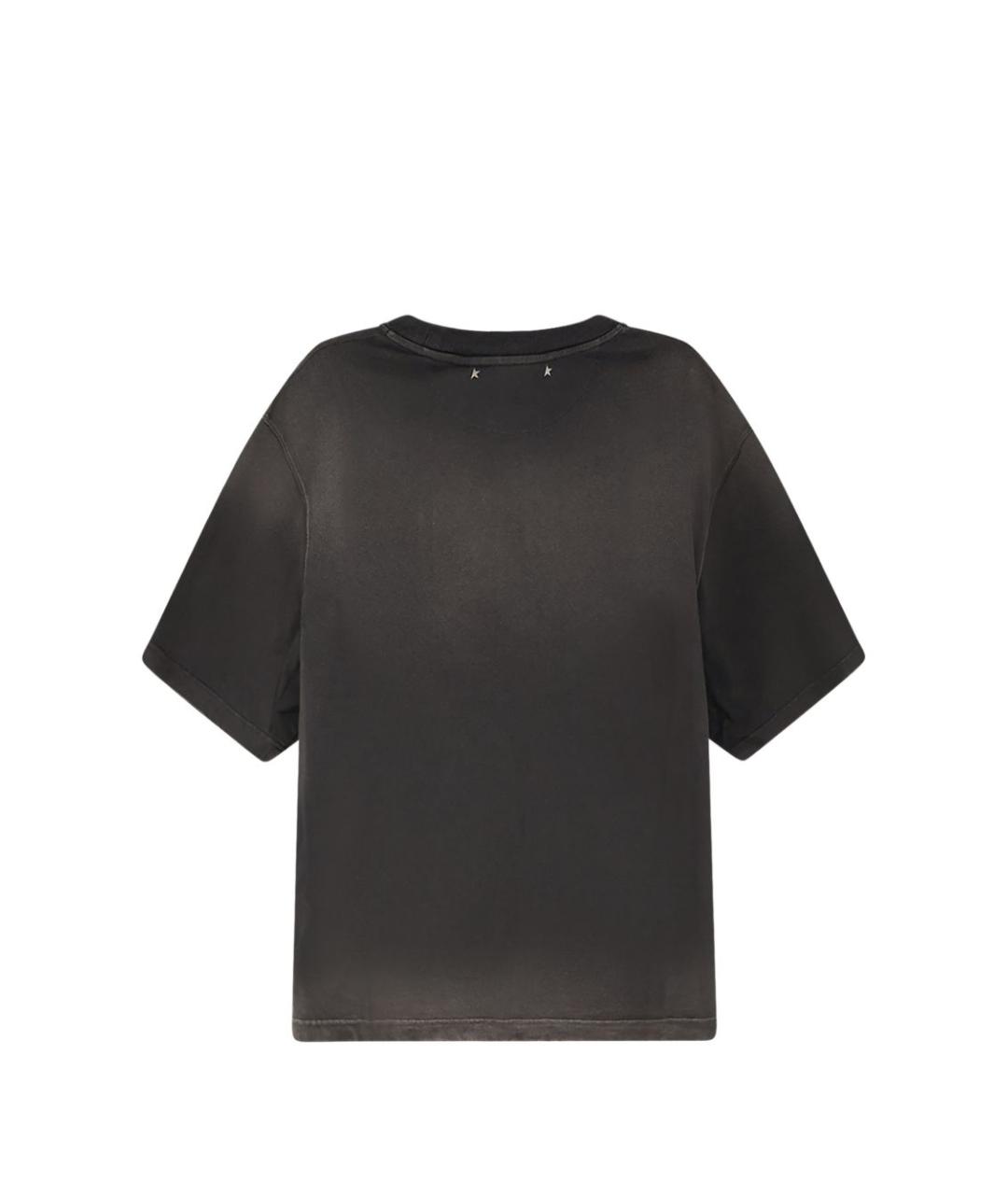 GOLDEN GOOSE DELUXE BRAND Серая хлопковая футболка, фото 2