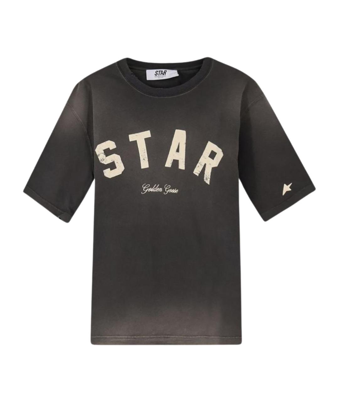 GOLDEN GOOSE DELUXE BRAND Серая хлопковая футболка, фото 1