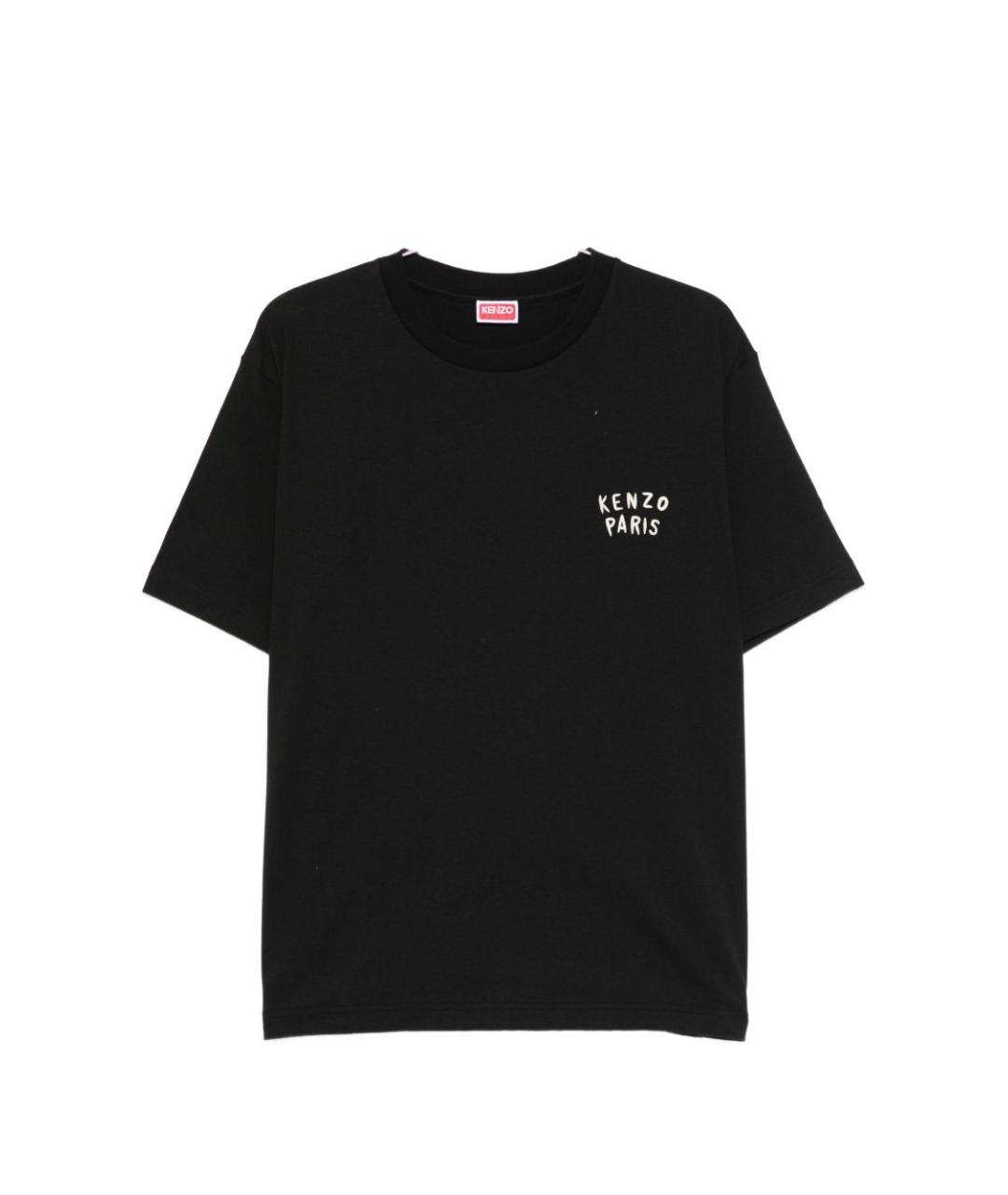 KENZO Черная хлопковая футболка, фото 1