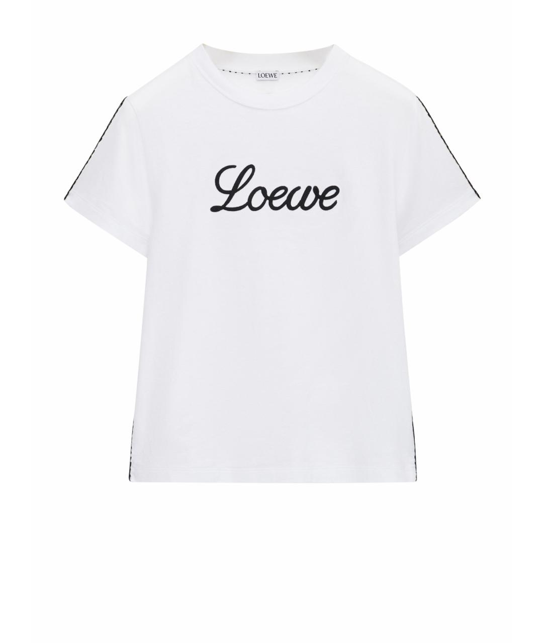 LOEWE Белая хлопковая футболка, фото 1