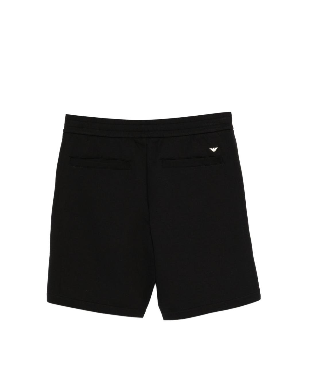 EMPORIO ARMANI Черные хлопковые шорты, фото 3