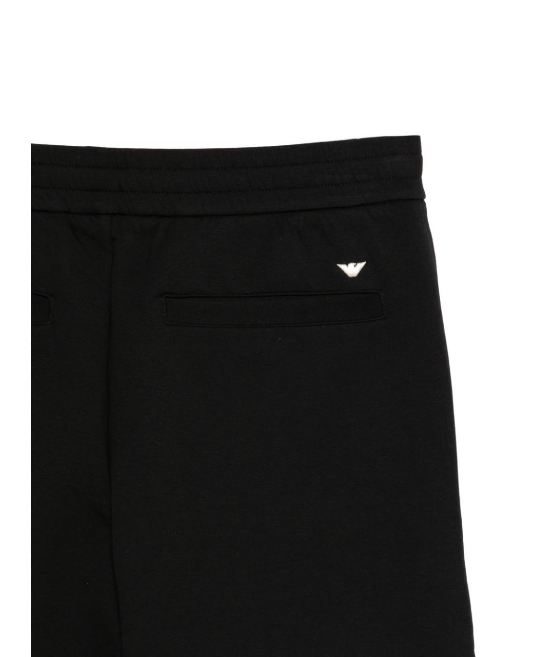 EMPORIO ARMANI Черные хлопковые шорты, фото 2