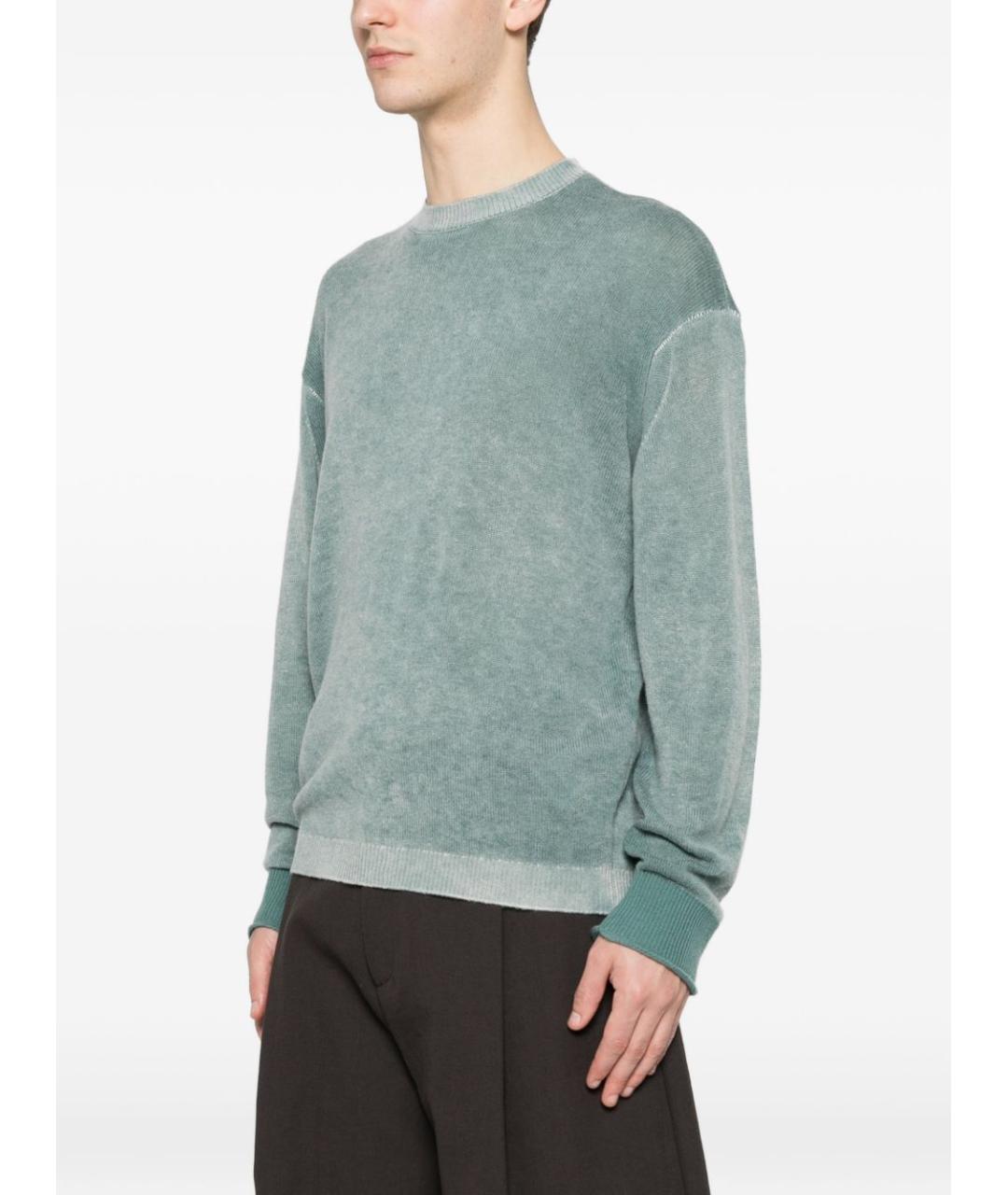 EMPORIO ARMANI Бирюзовый шерстяной джемпер / свитер, фото 4