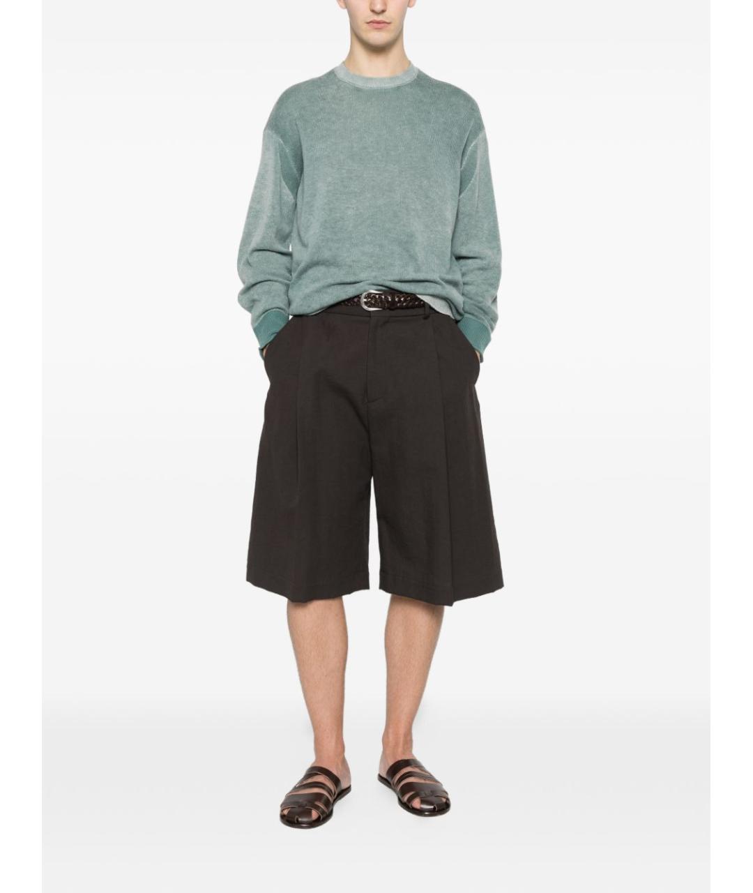 EMPORIO ARMANI Бирюзовый шерстяной джемпер / свитер, фото 2