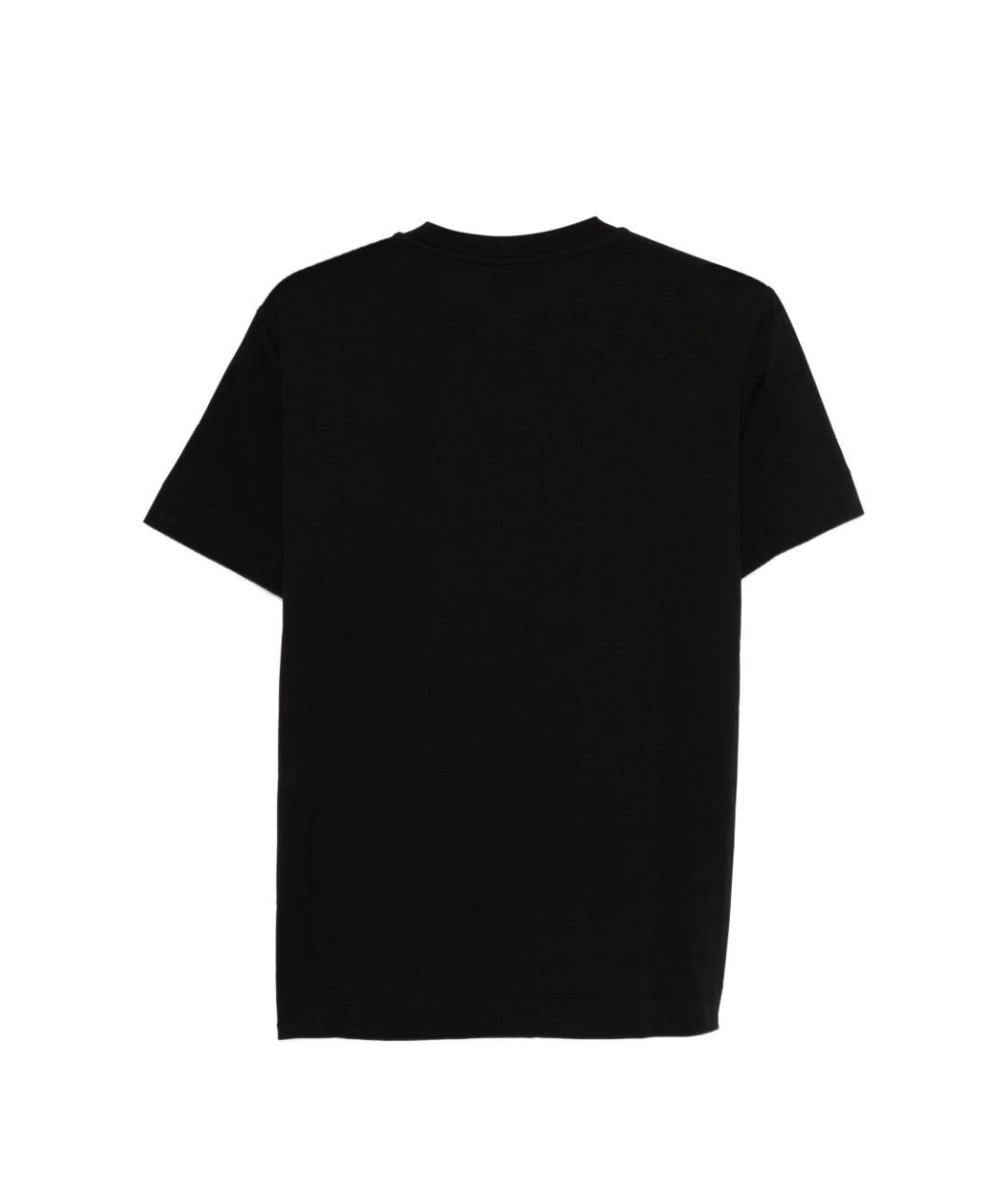 EMPORIO ARMANI Черная хлопковая футболка, фото 3