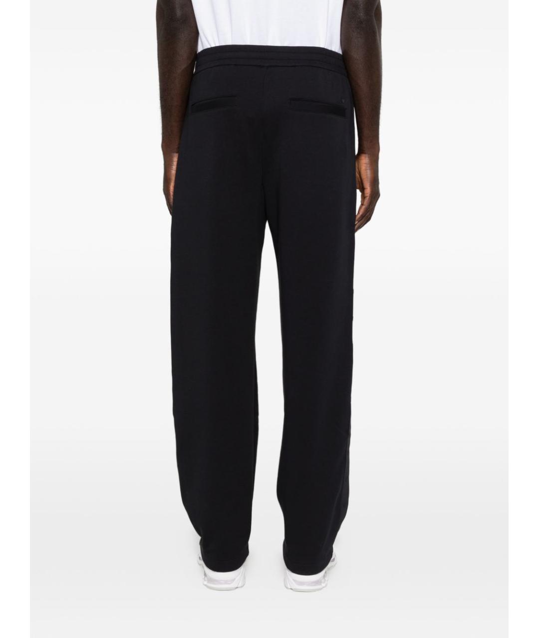 EMPORIO ARMANI Темно-синие хлопковые повседневные брюки, фото 3