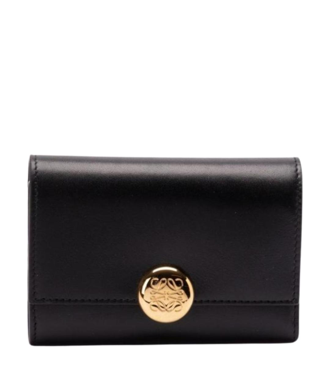 LOEWE Черный кожаный кошелек, фото 1