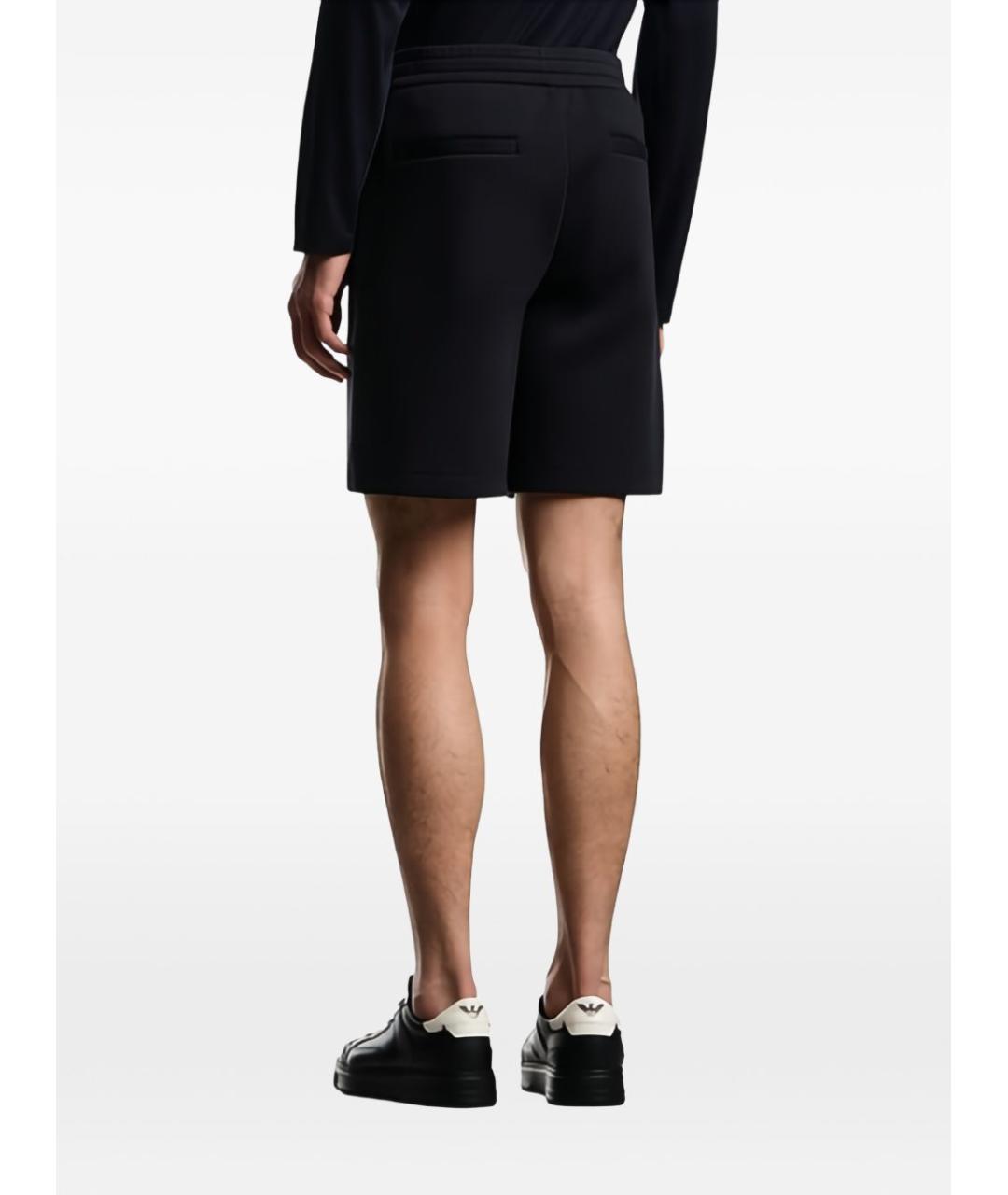 EMPORIO ARMANI Темно-синие хлопковые шорты, фото 2