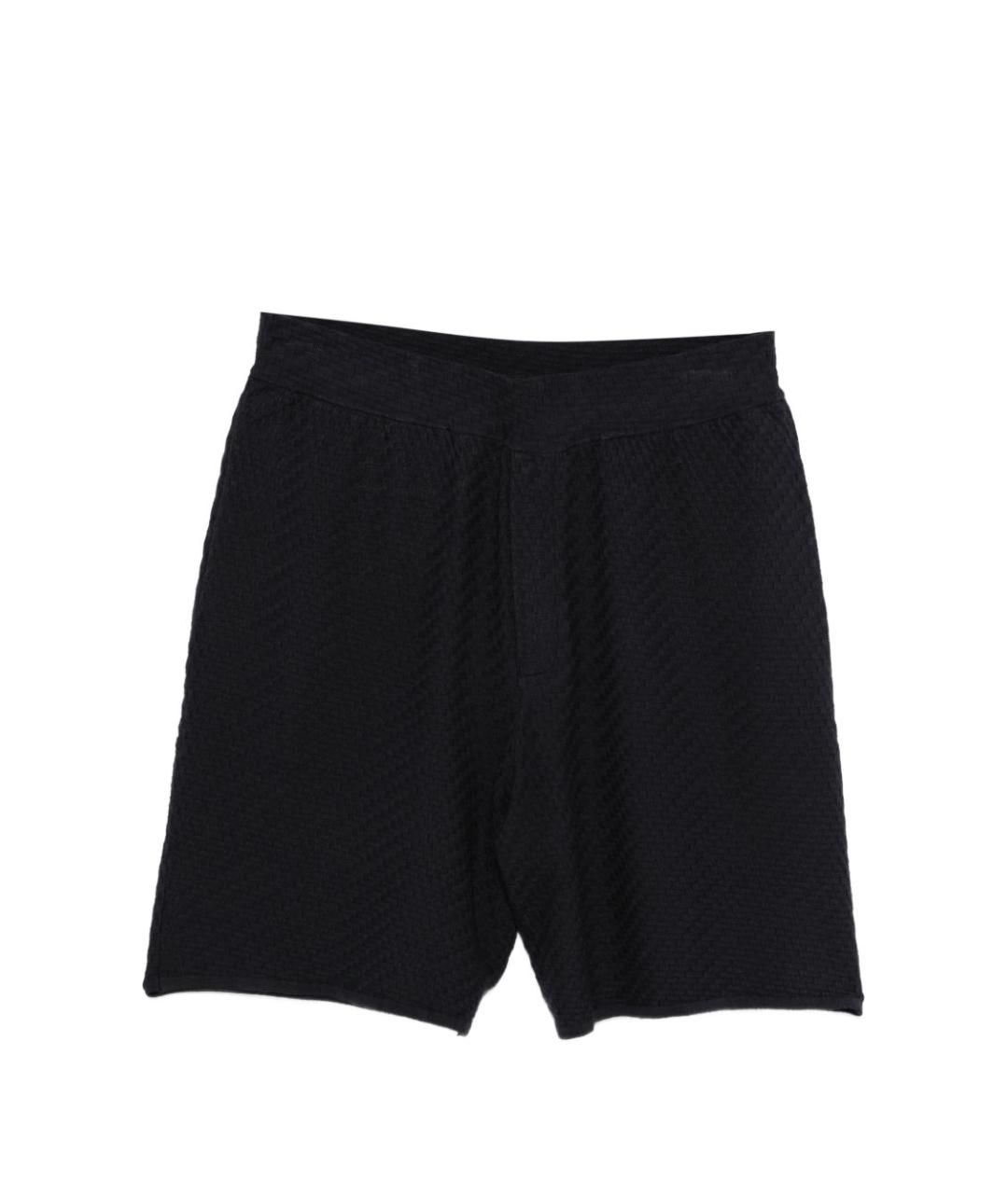 EMPORIO ARMANI Темно-синие вискозные шорты, фото 1