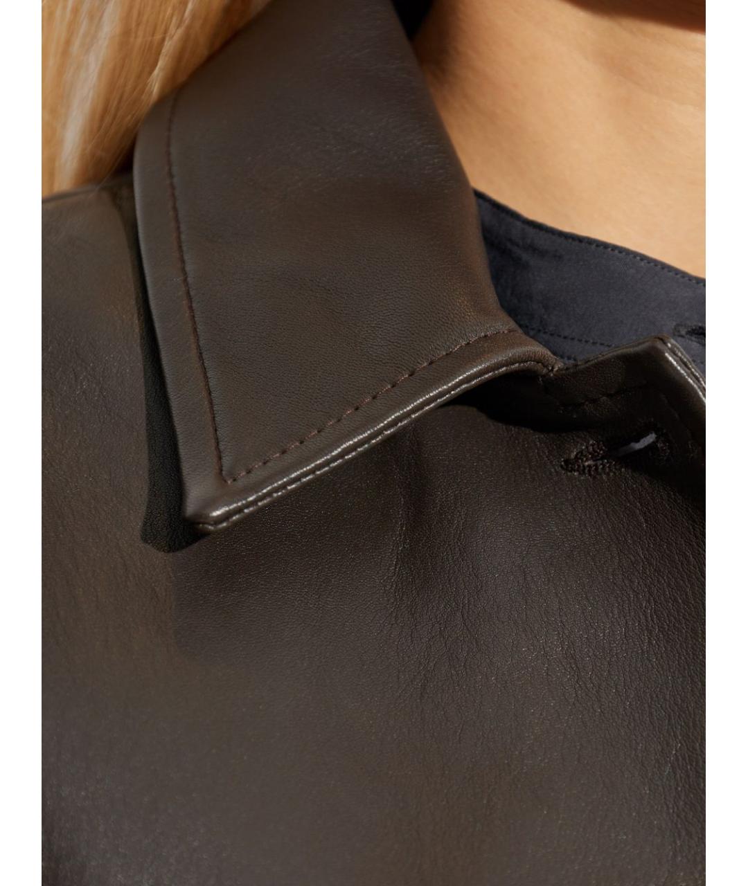 STUDIO NICHOLSON Коричневая кожаная куртка, фото 4