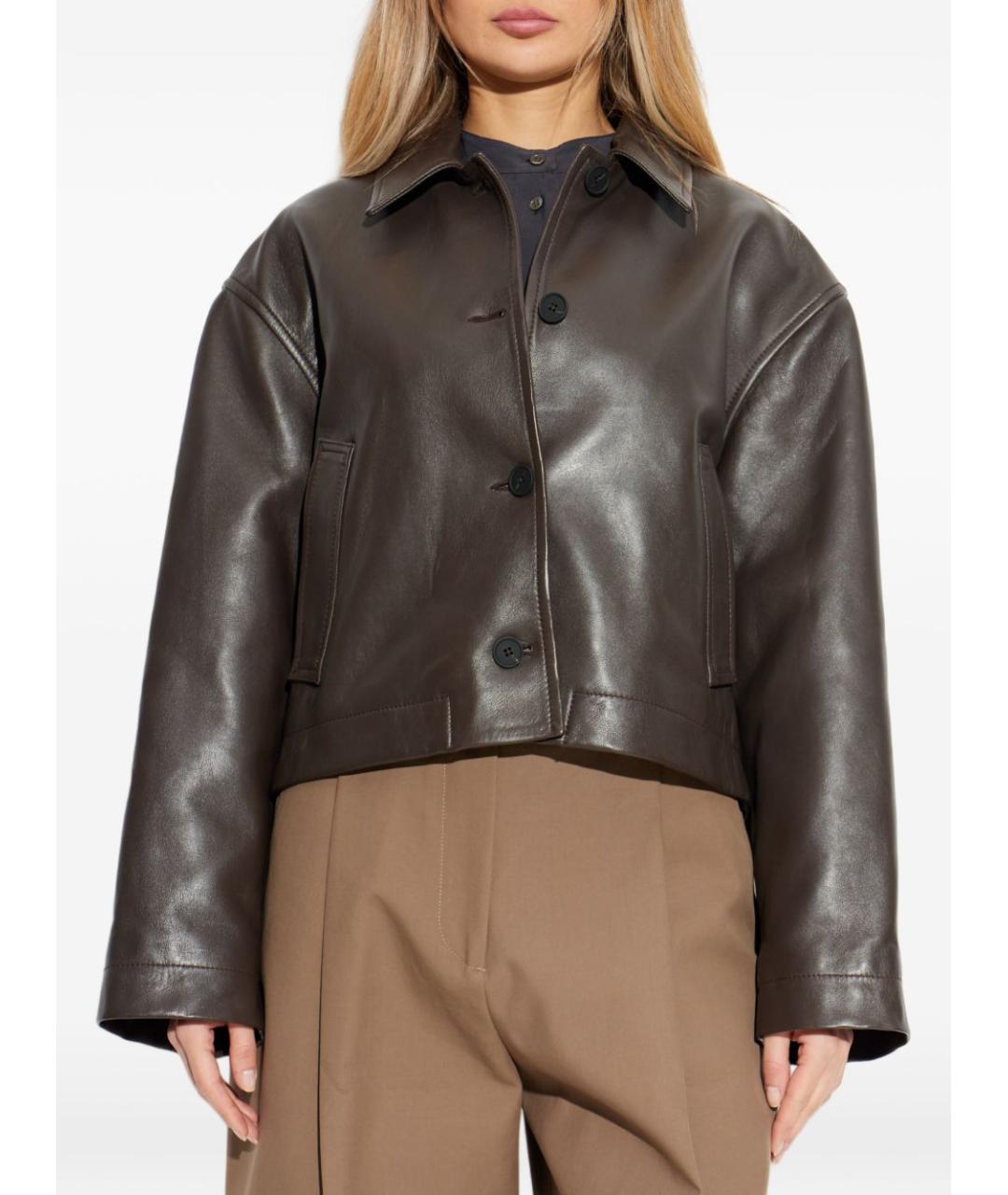 STUDIO NICHOLSON Коричневая кожаная куртка, фото 5
