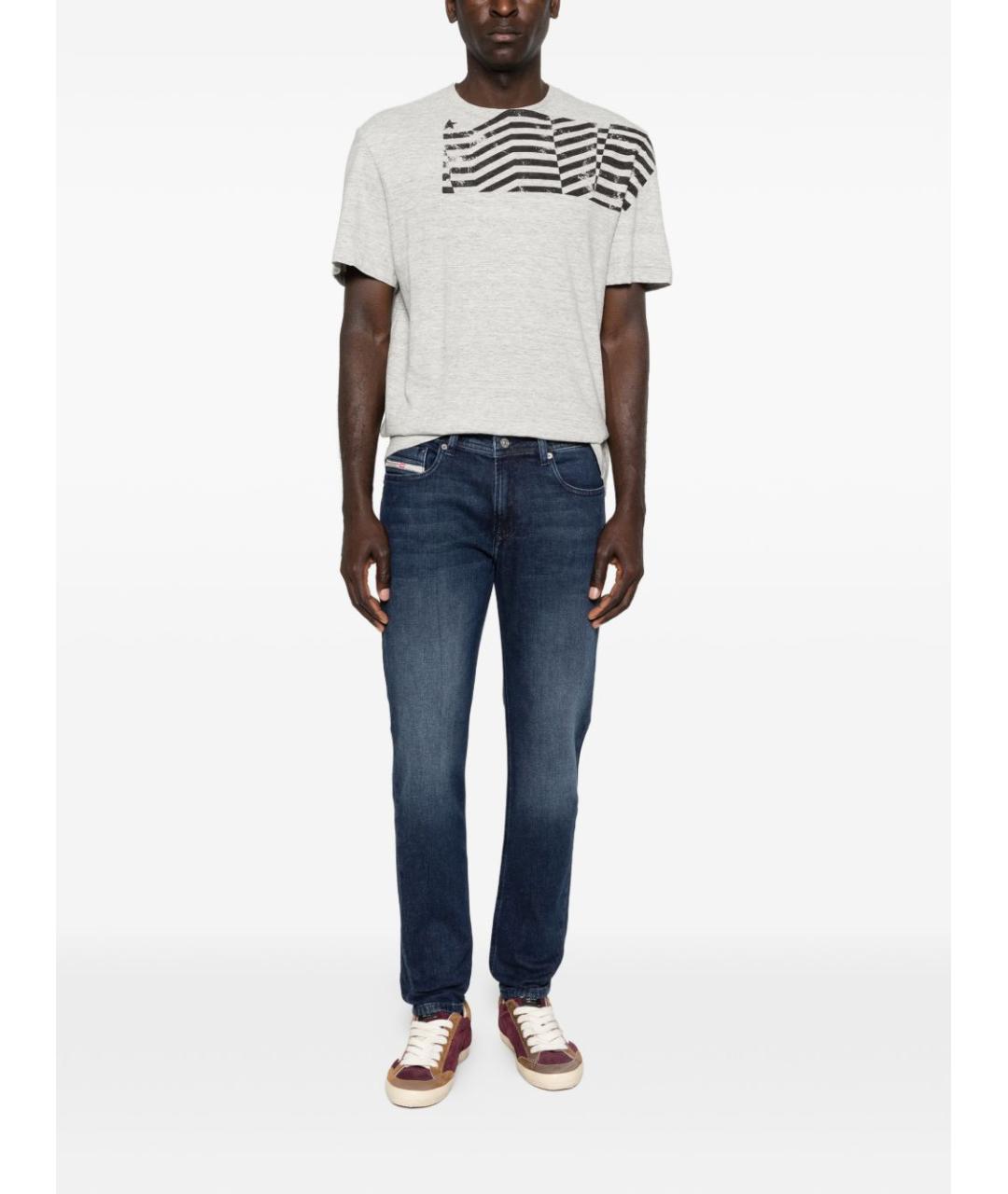 GOLDEN GOOSE DELUXE BRAND Серая хлопковая футболка, фото 2