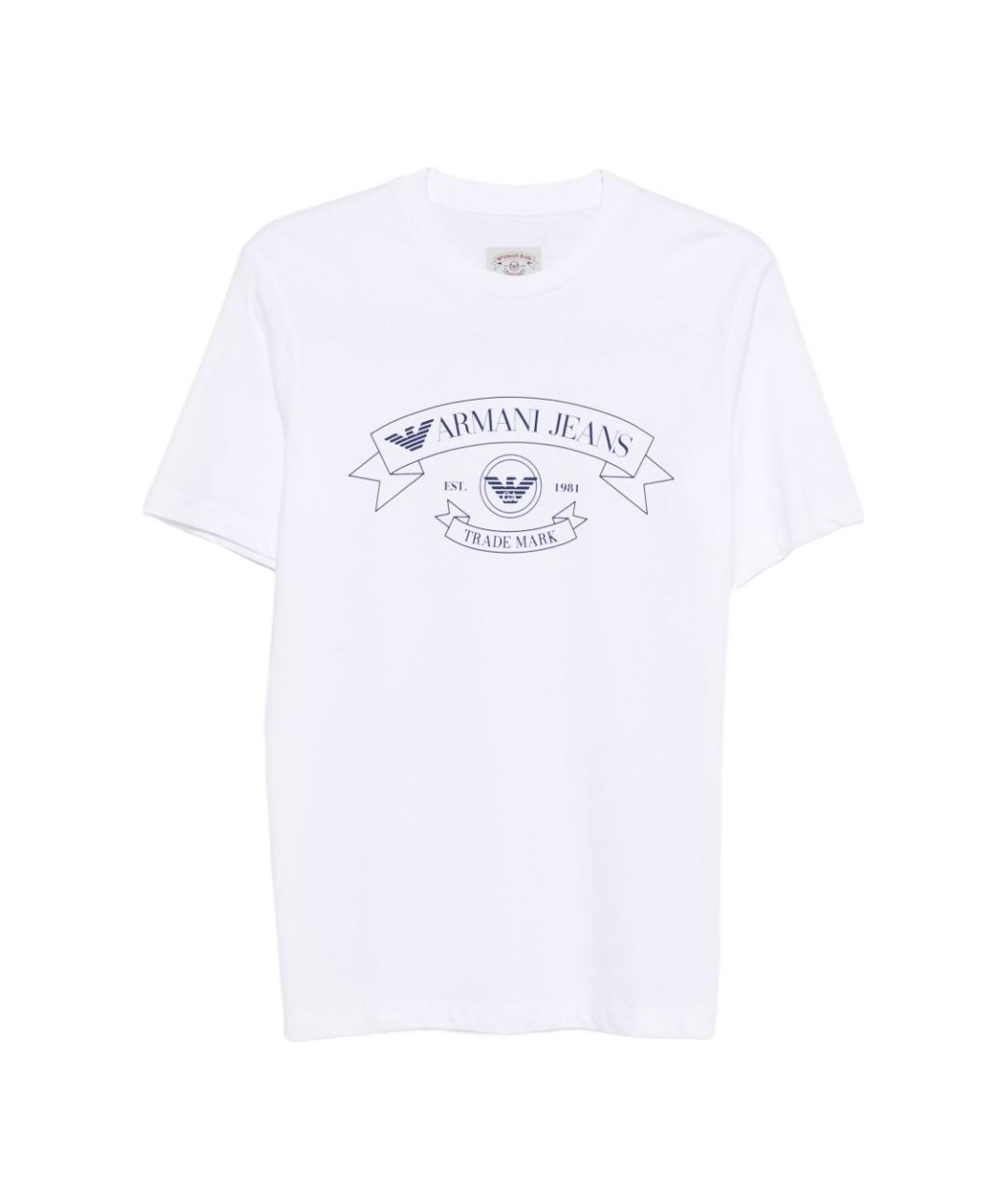 EMPORIO ARMANI Белая хлопковая футболка, фото 1