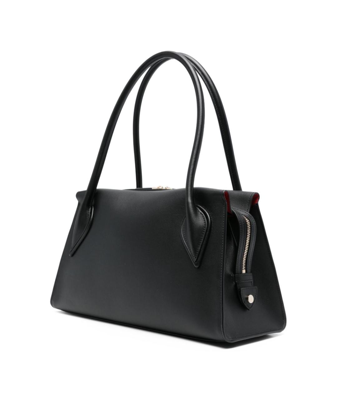 CHRISTIAN LOUBOUTIN Черная кожаная сумка тоут, фото 4