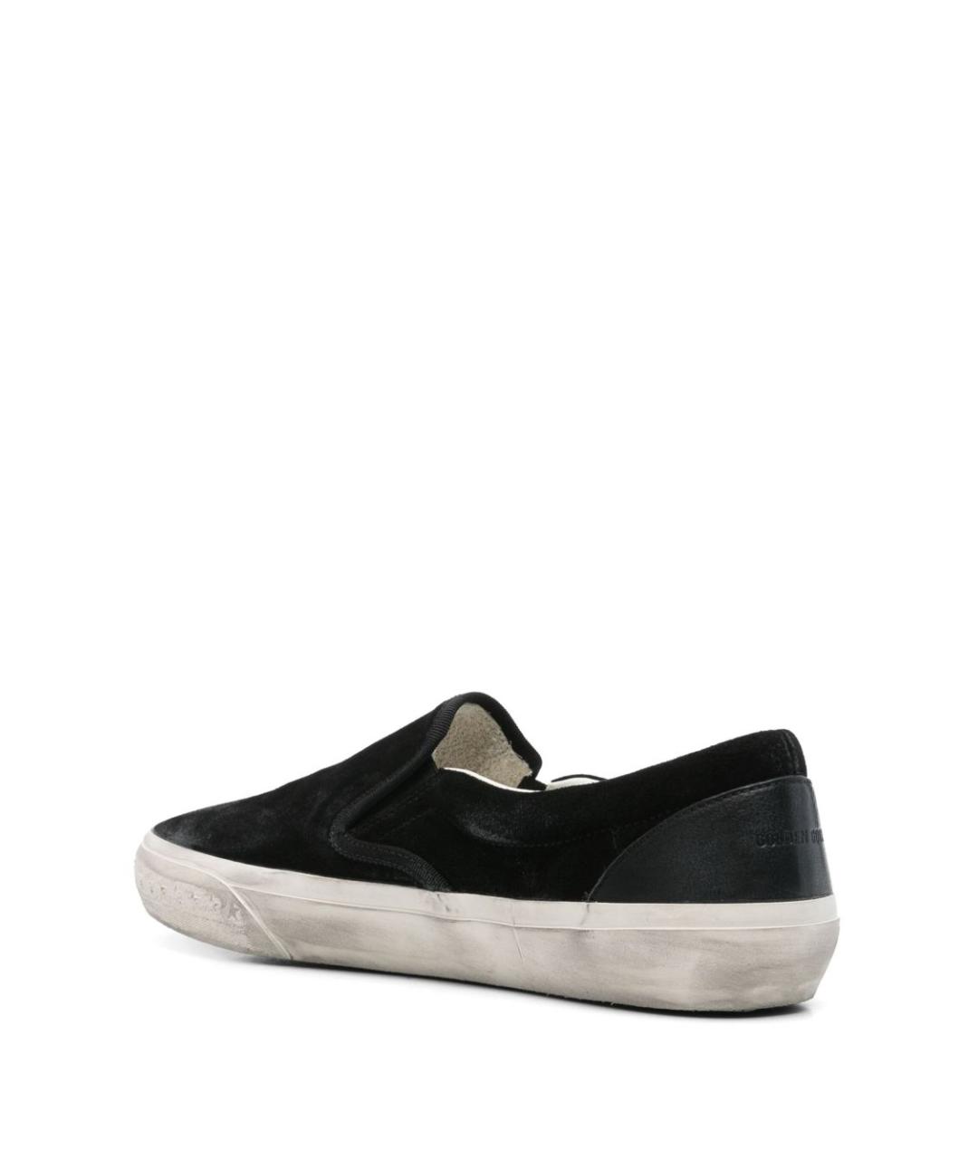 GOLDEN GOOSE DELUXE BRAND Черные замшевые слипоны, фото 4