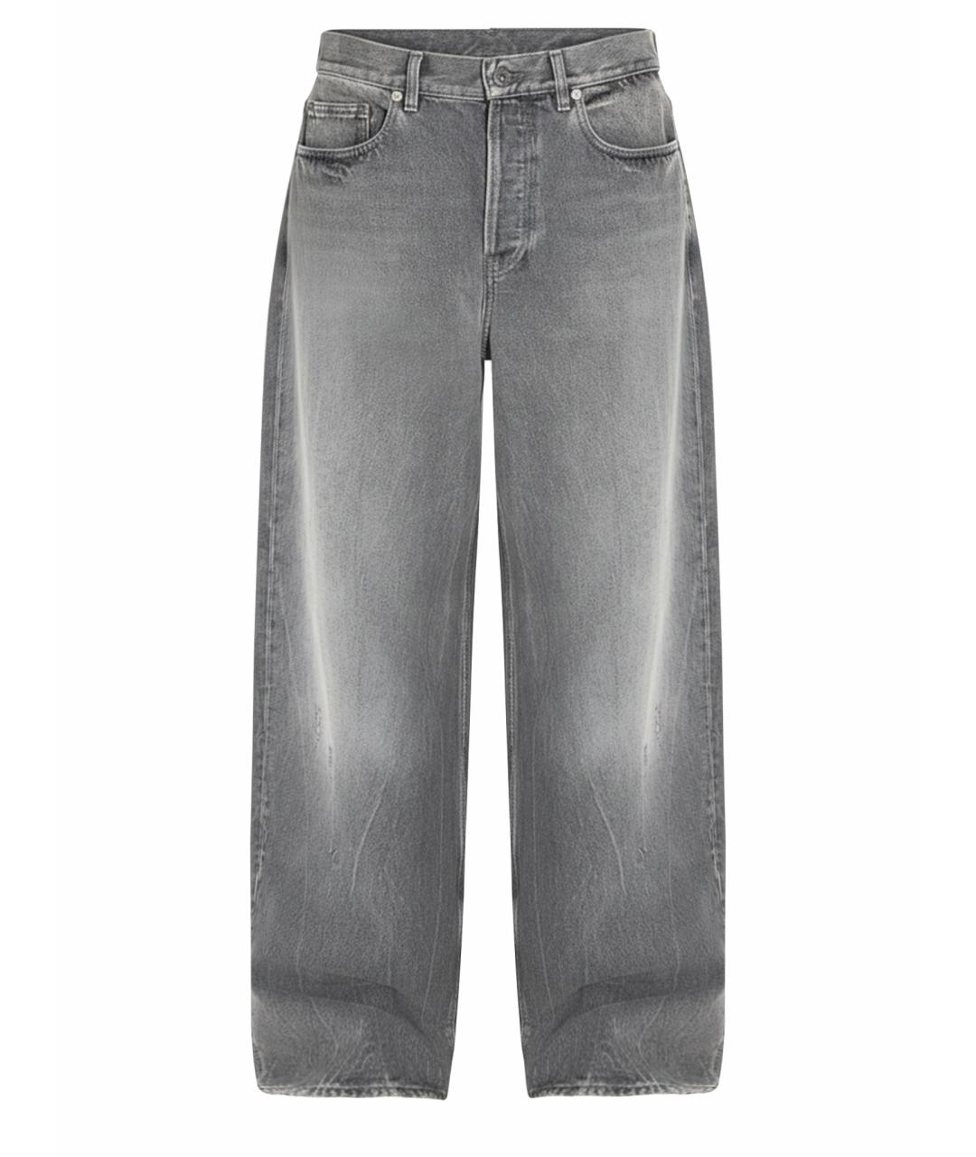 GOLDEN GOOSE DELUXE BRAND Серые хлопковые прямые джинсы, фото 1