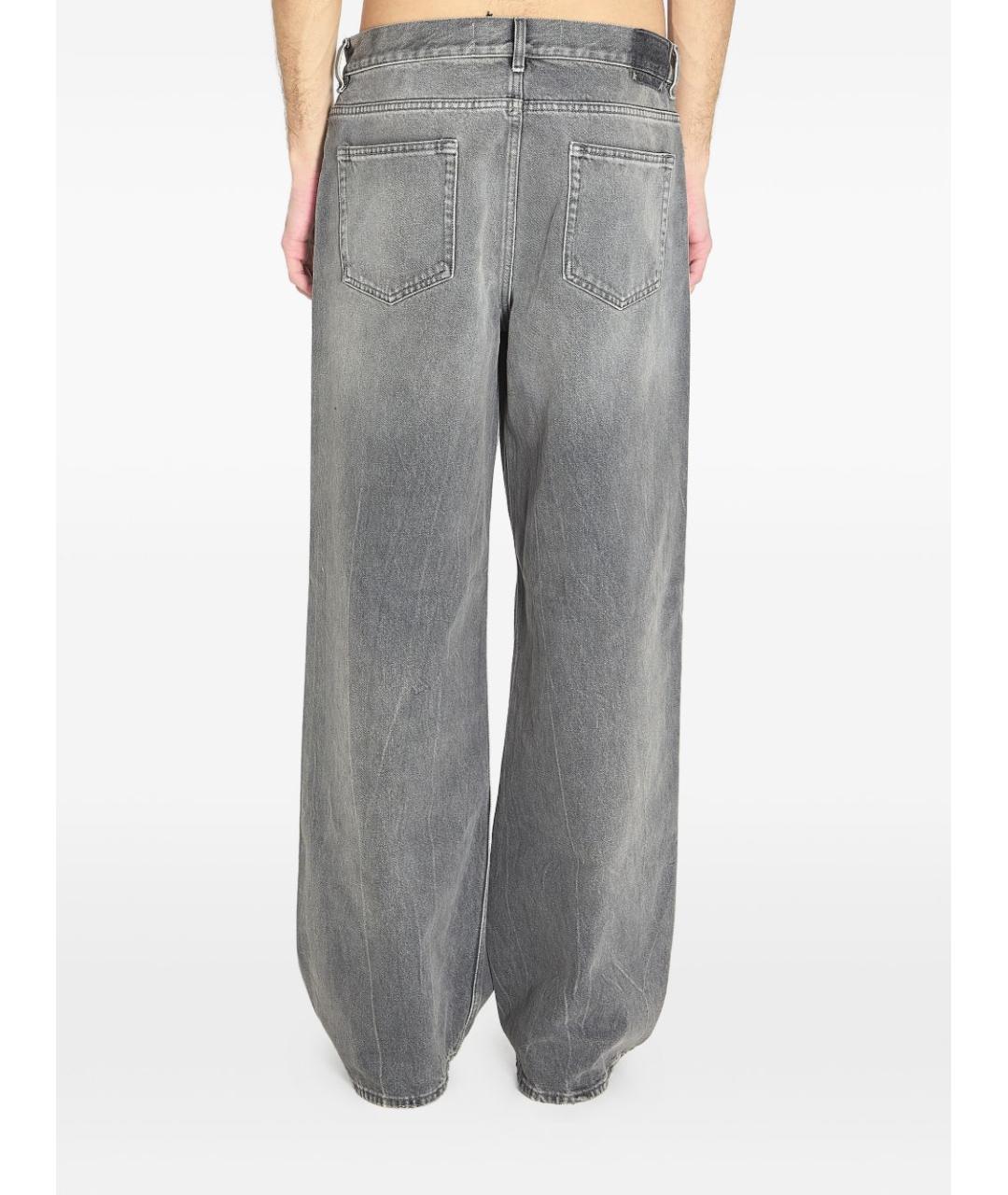 GOLDEN GOOSE DELUXE BRAND Серые хлопковые прямые джинсы, фото 3