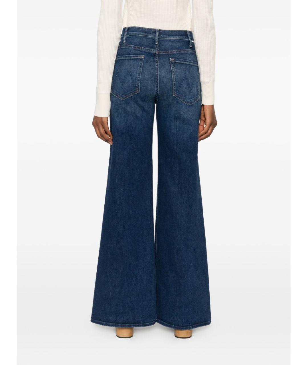 MOTHER Синие хлопковые прямые джинсы, фото 3