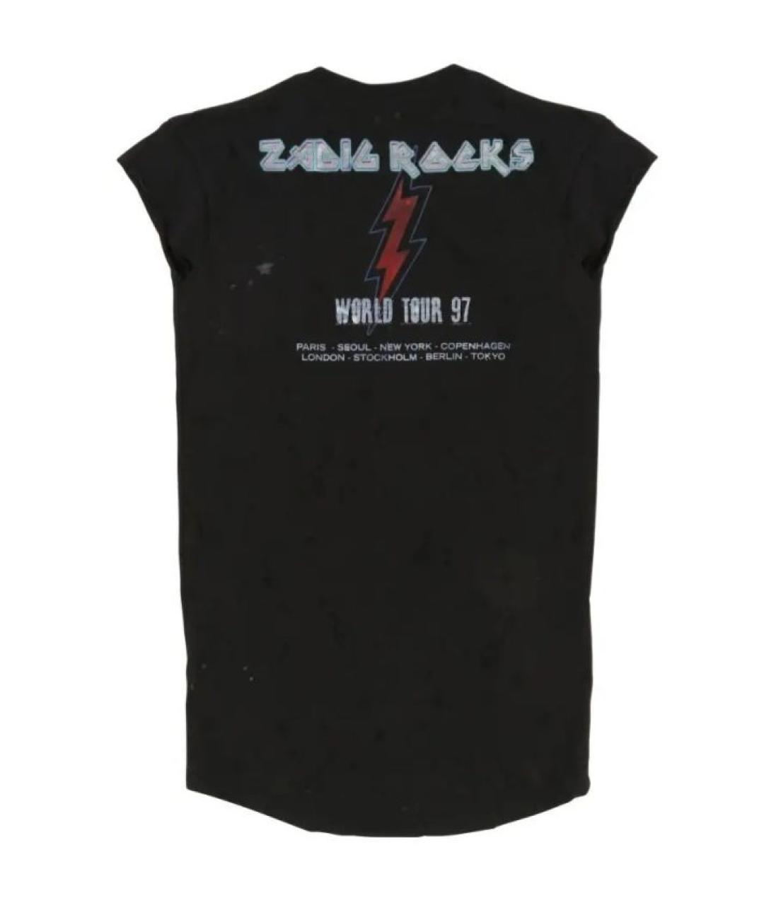 ZADIG & VOLTAIRE Черное хлопковое повседневное платье, фото 2