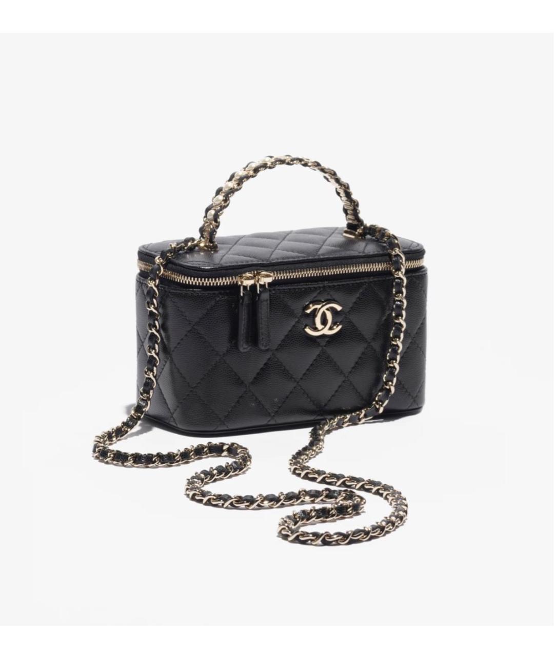 CHANEL Черная кожаная сумка через плечо, фото 4